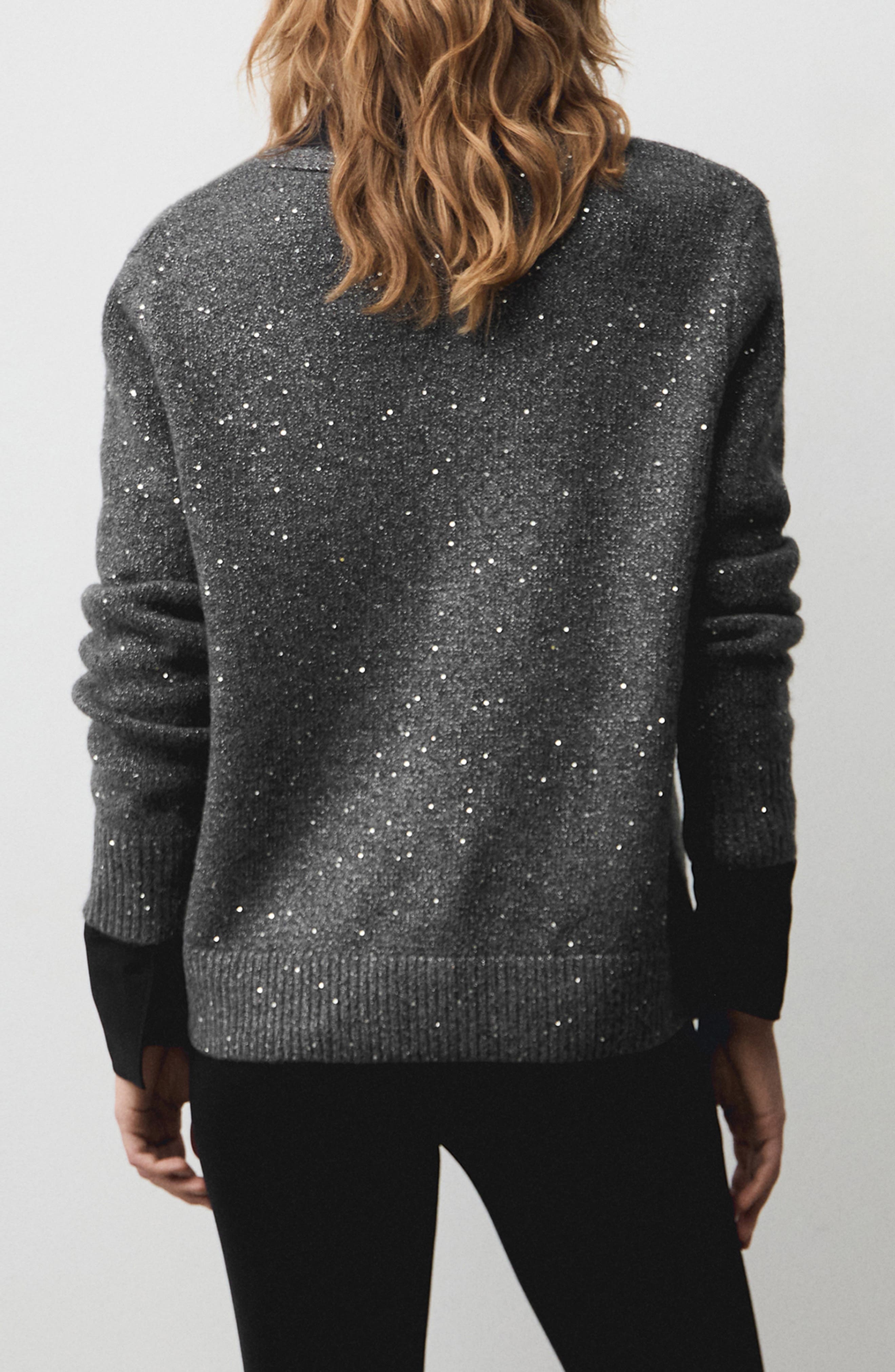 Sequin V-Neck Sweater - image 2