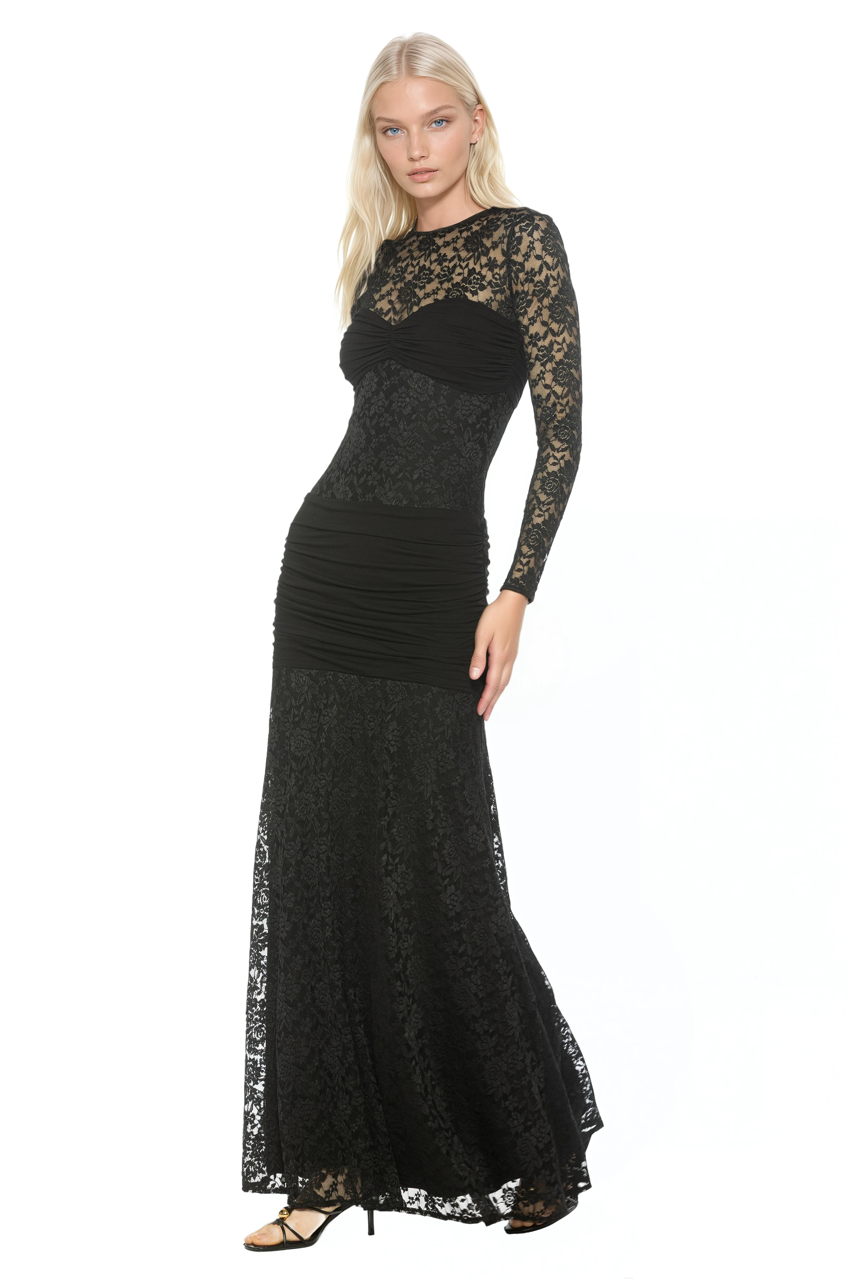 Nova Long Sleeve Ruched Dress - image 2