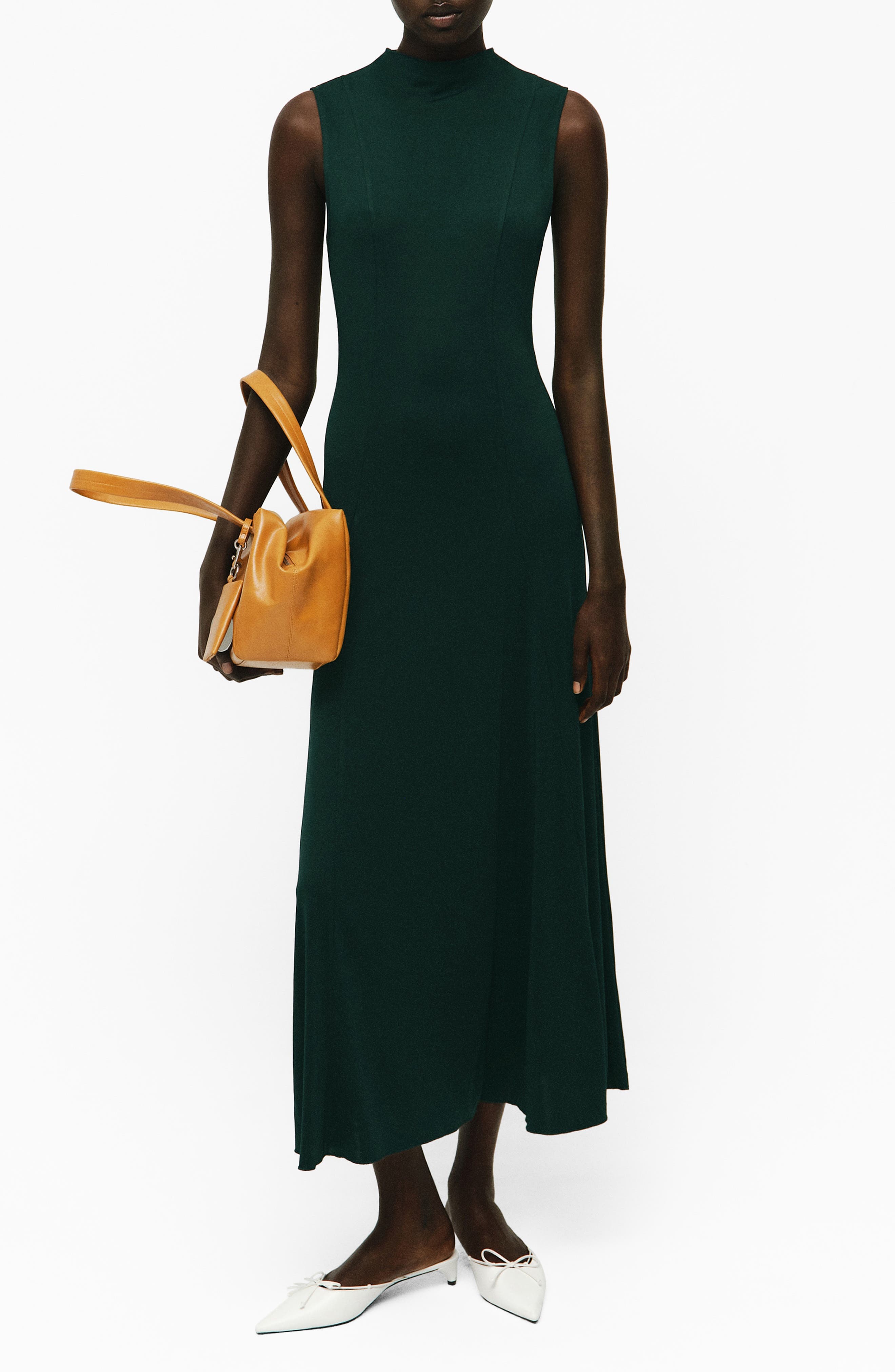 Godet Sleeveless Midi Dress - image 1