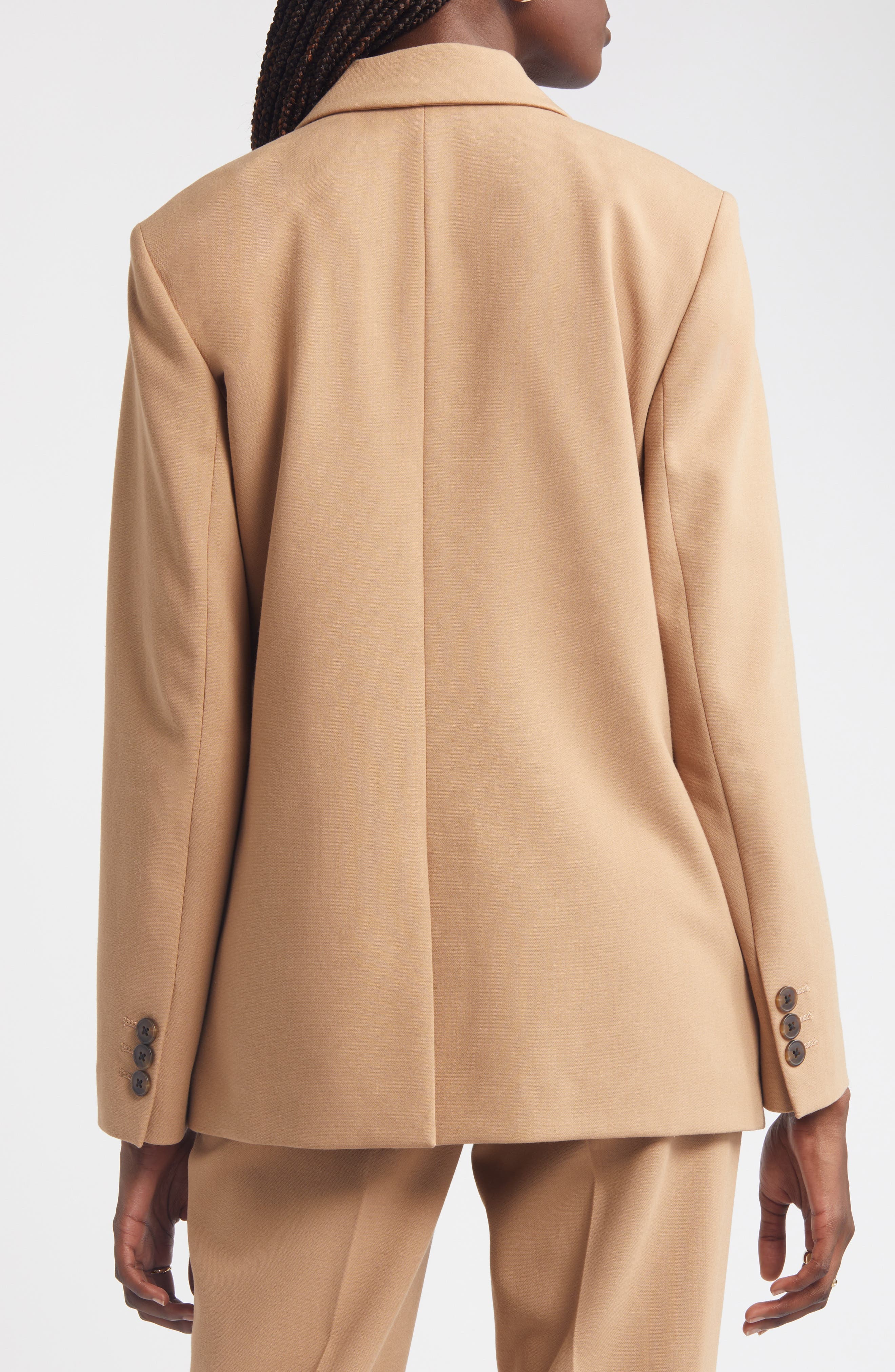 Double Breasted Peak Lapel Blazer - image 2