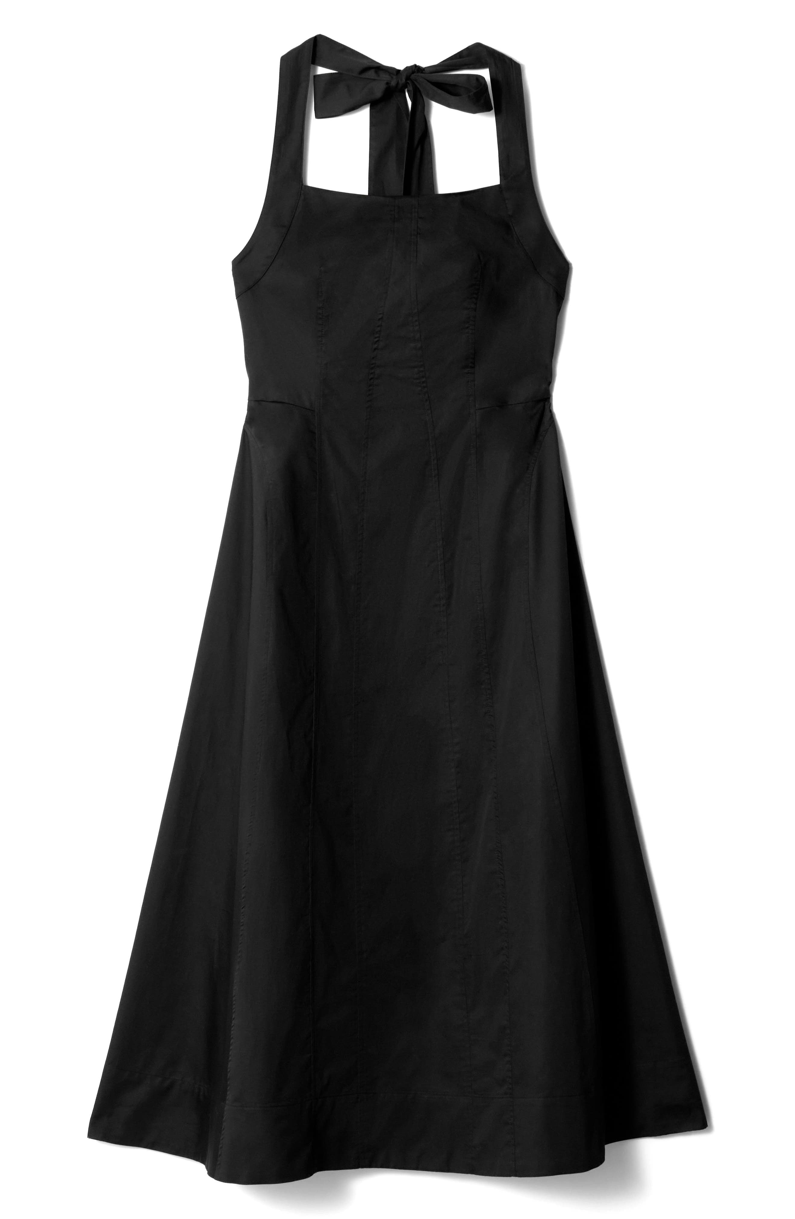 Bow Cotton Halter Minidress