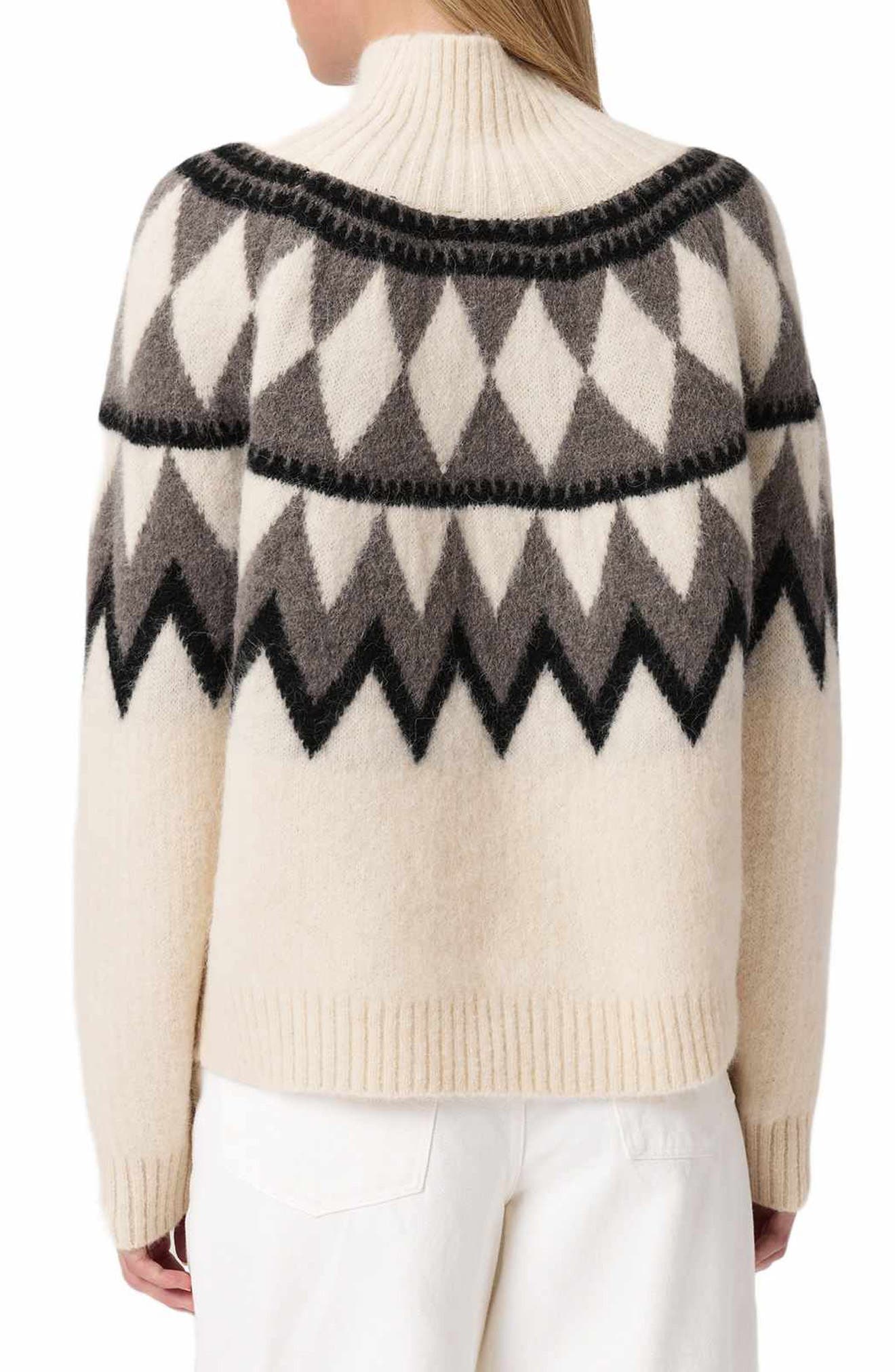Tara Fair Isle Alpaca & Wool Blend Turtleneck Sweater - image 2