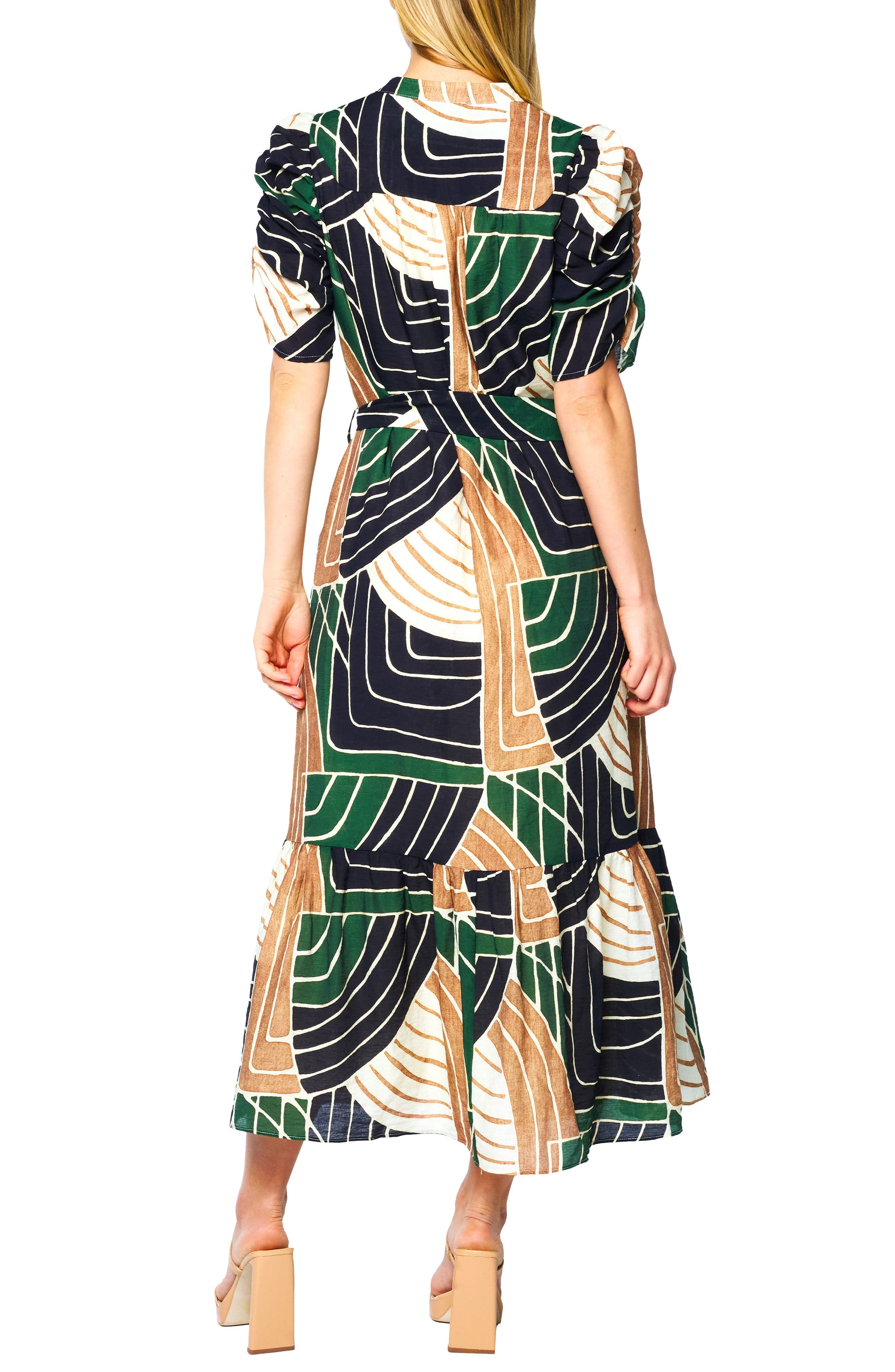 Merl Tie Waist Midi Dress - image 2