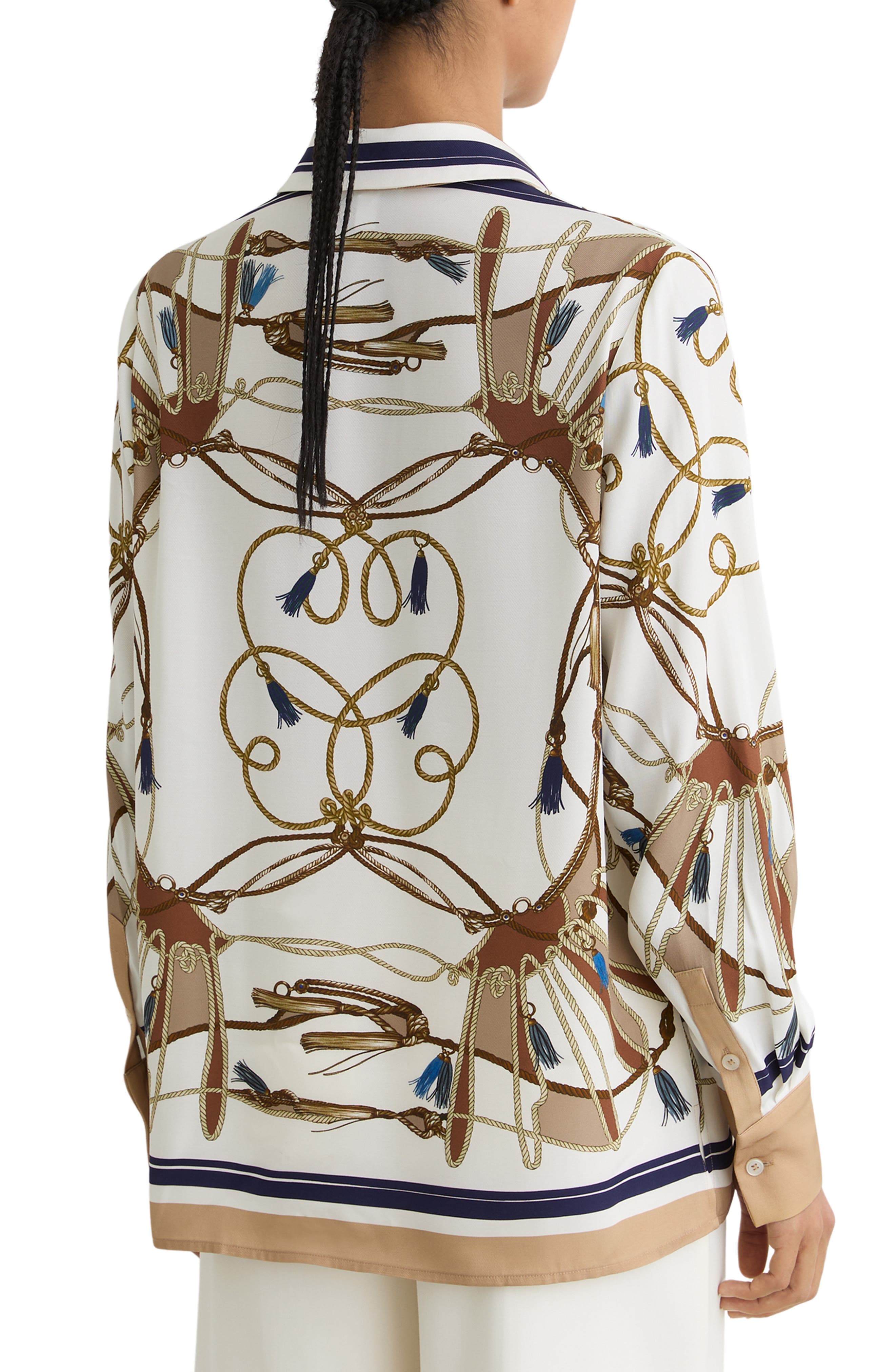 Ellis Tassel Print Button-Up Shirt - image 2
