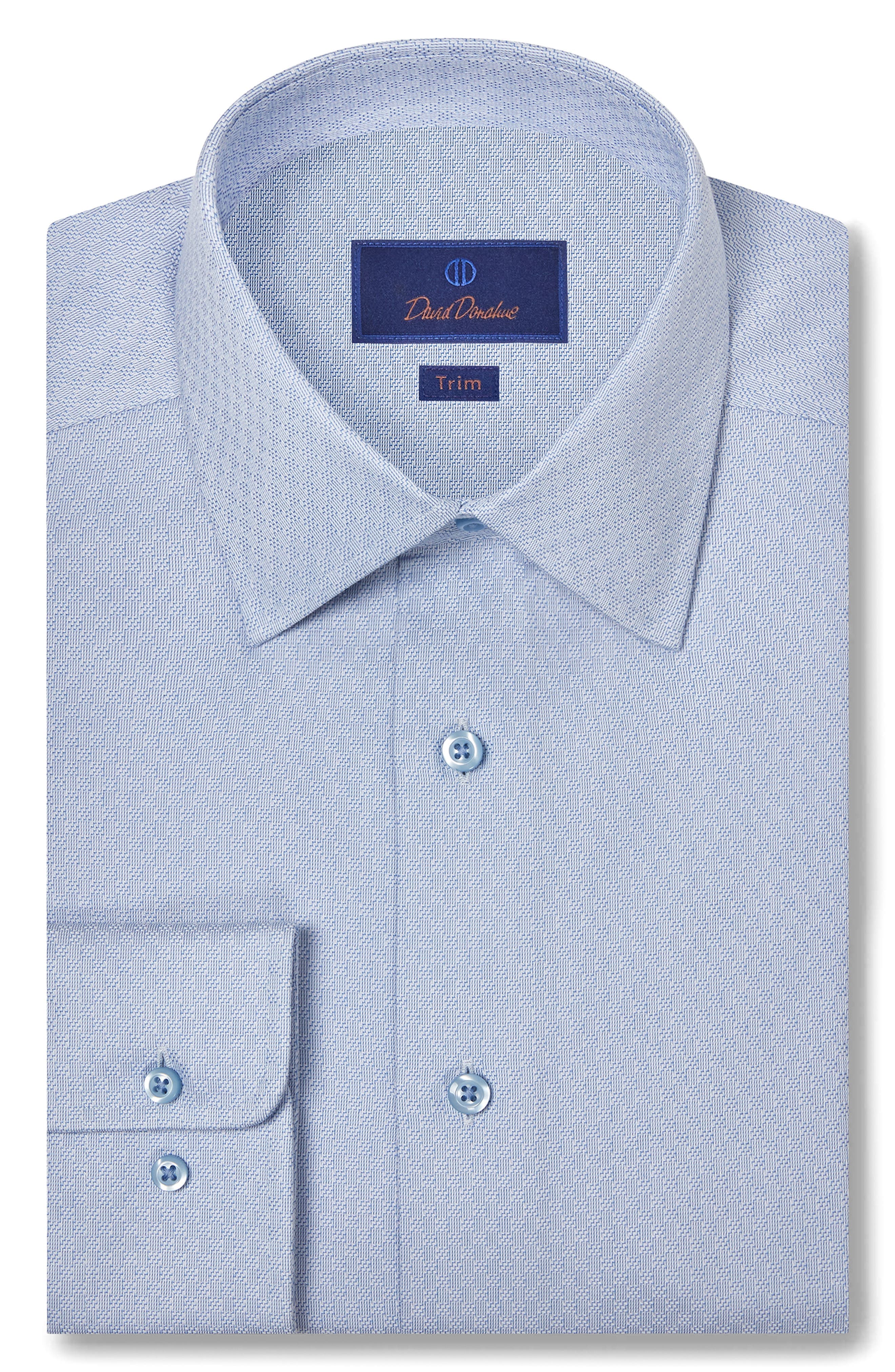 Trim Fit Geometric Dobby Dress Shirt - image 1