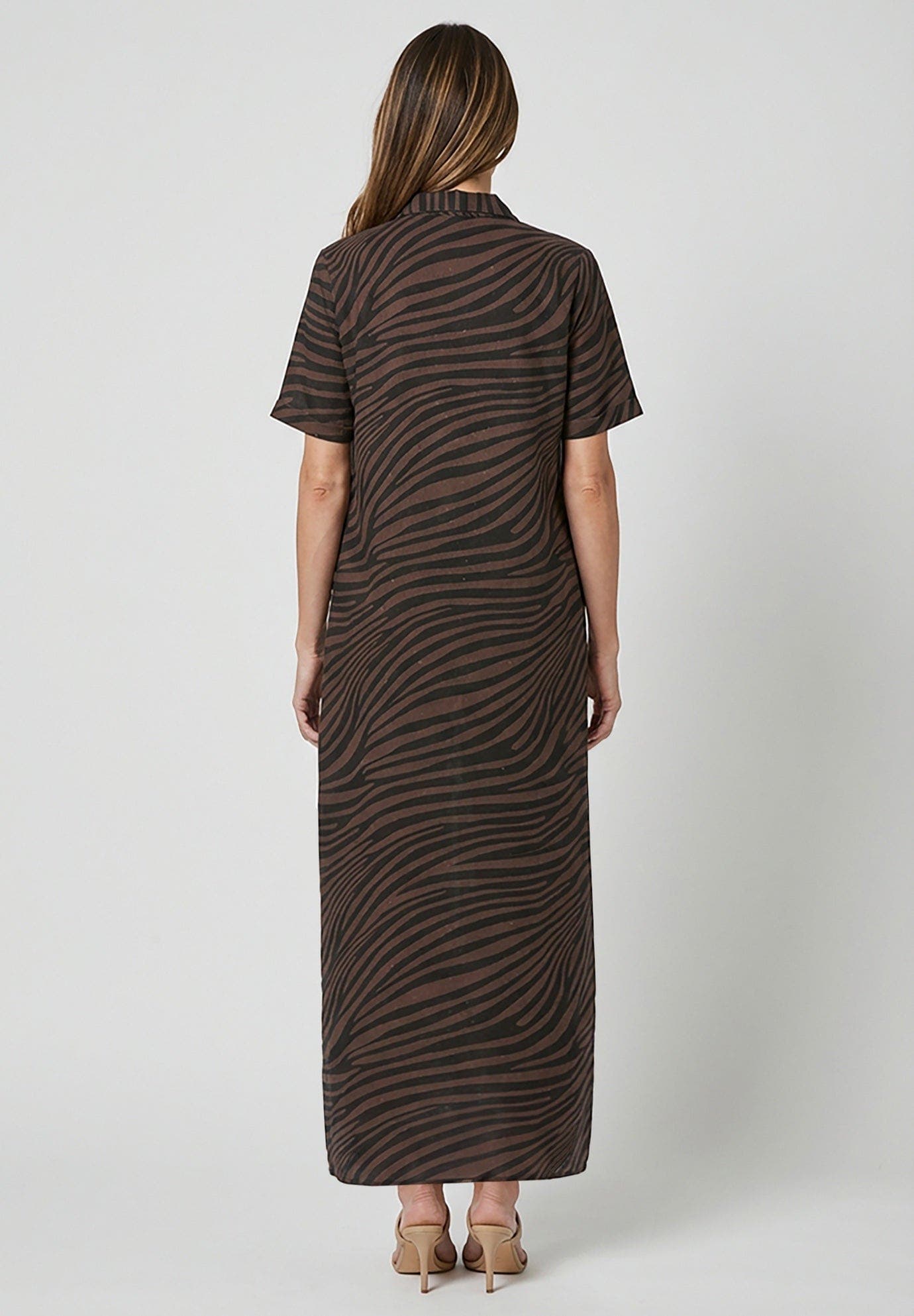 Linen Short Sleeve Maxi Dress - image 2