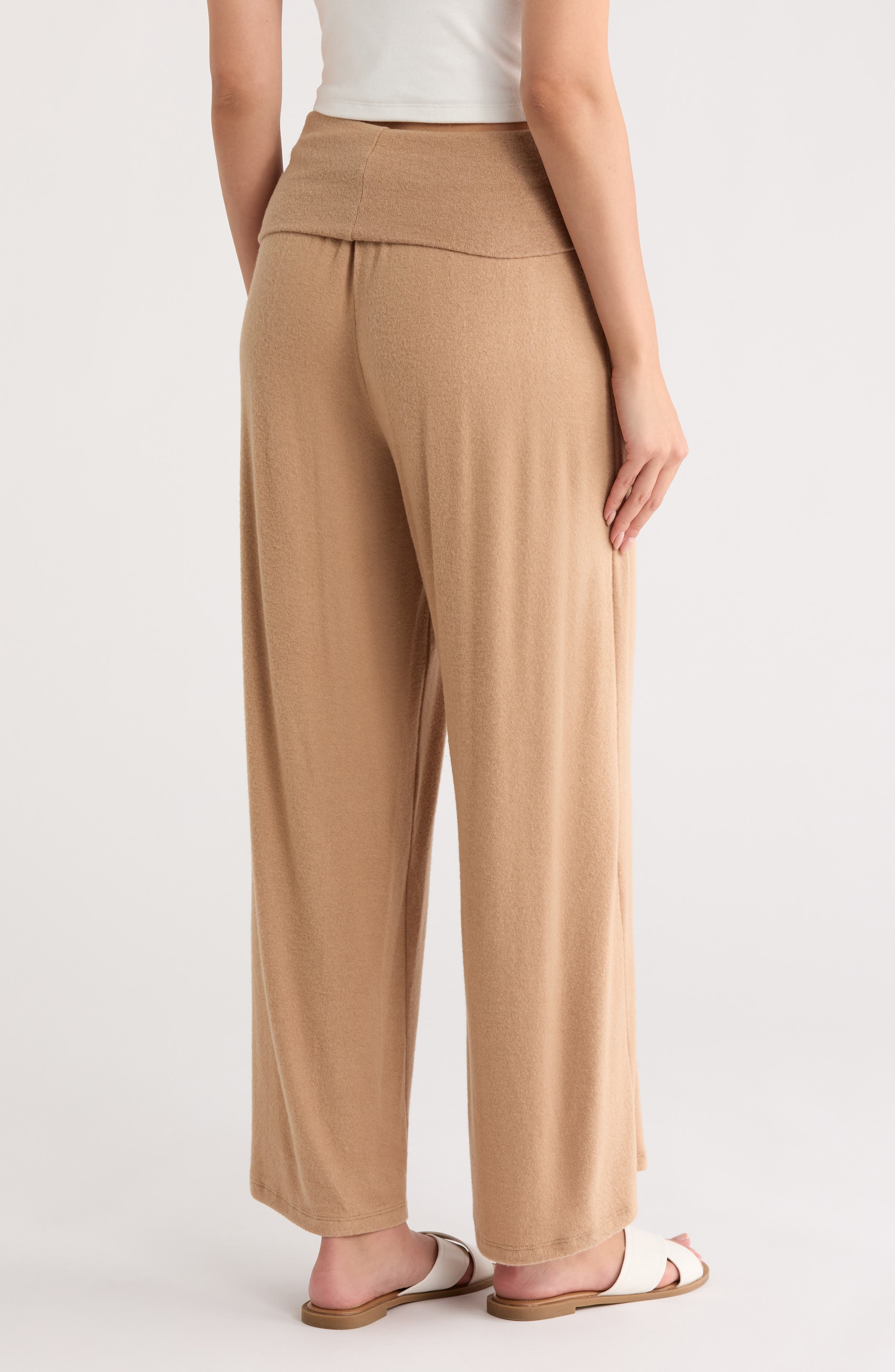 Foldover Waist Wide Leg Pants - image 2