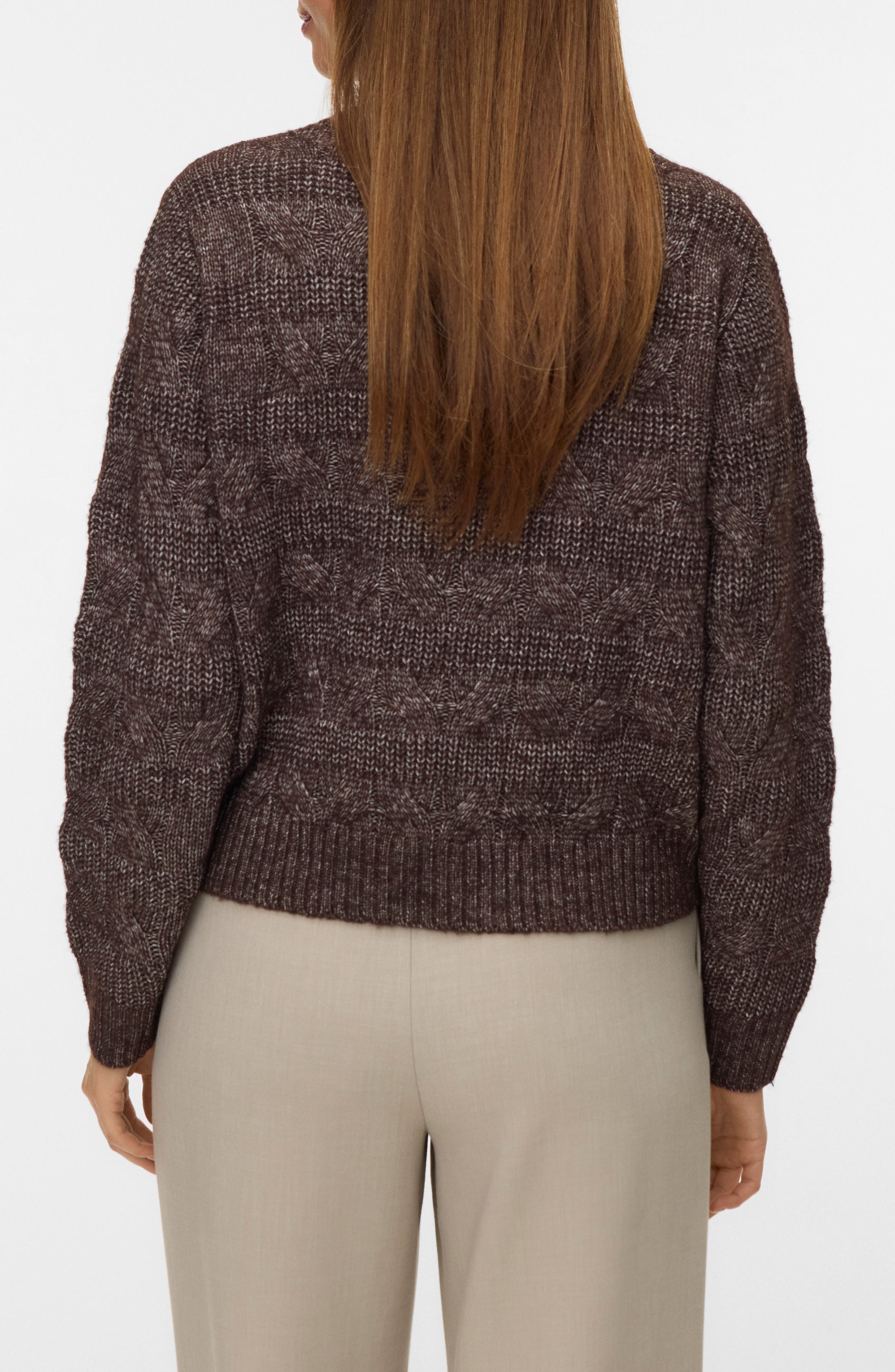 Virgo Cable Stripe Mock Neck Sweater - image 2