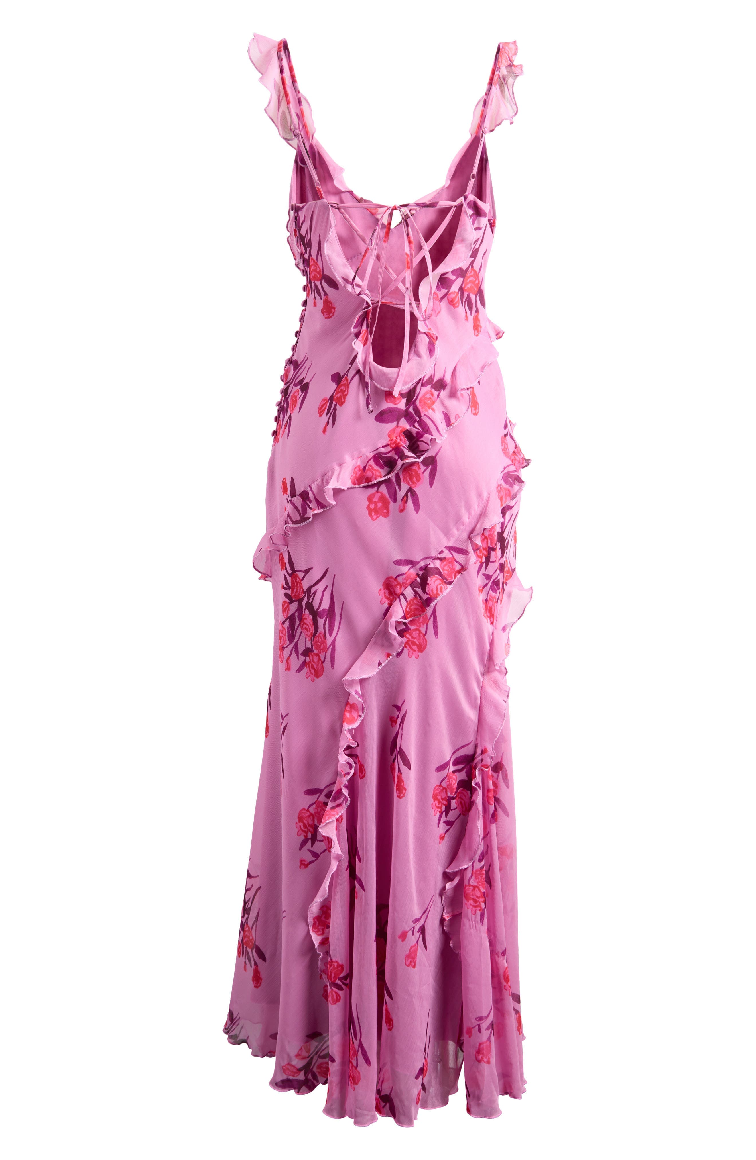 Floral Ruffle Sleeveless Maxi Dress - image 2