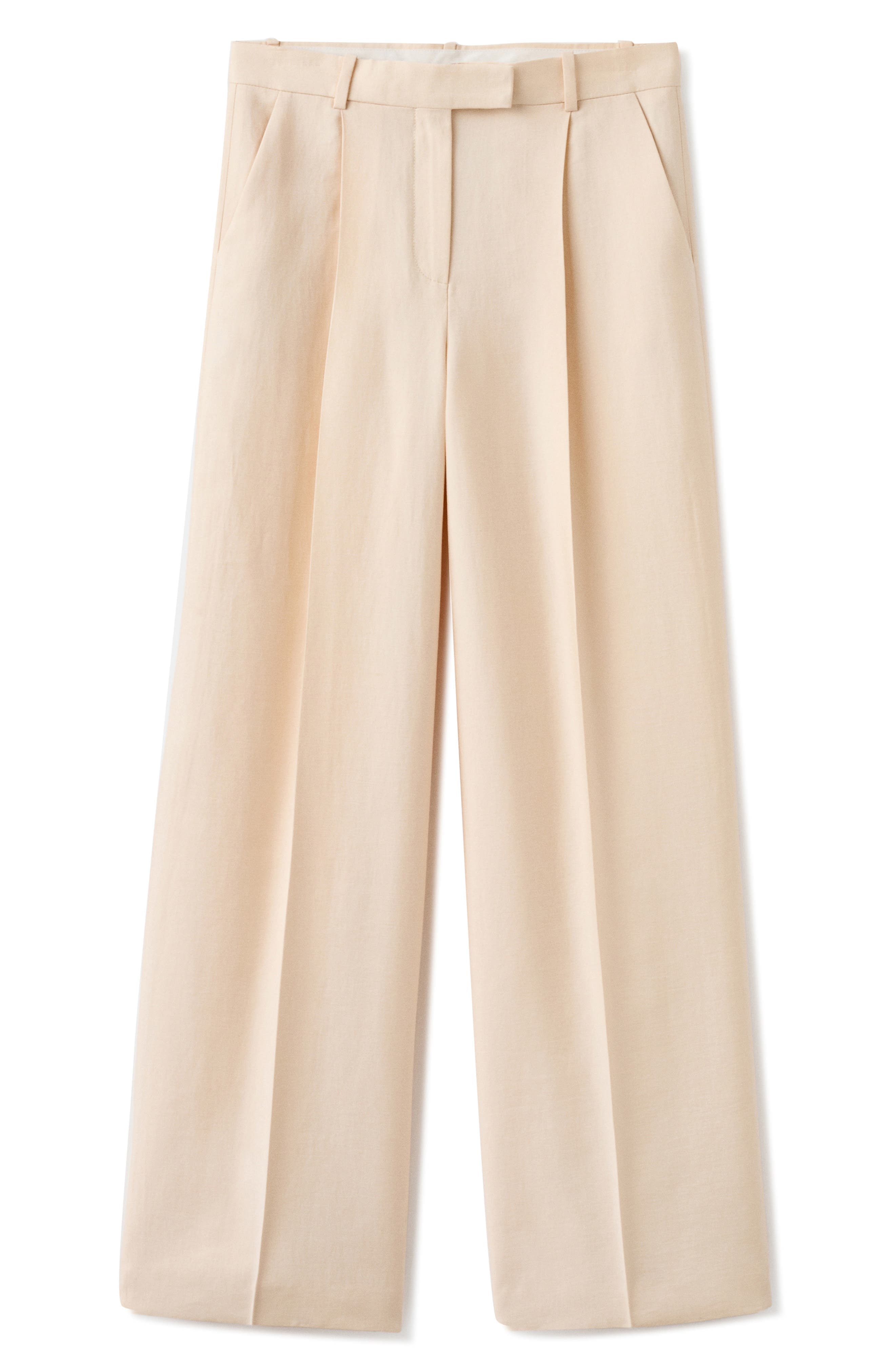 Pleated Mid Rise Wide Leg Pants - image 4