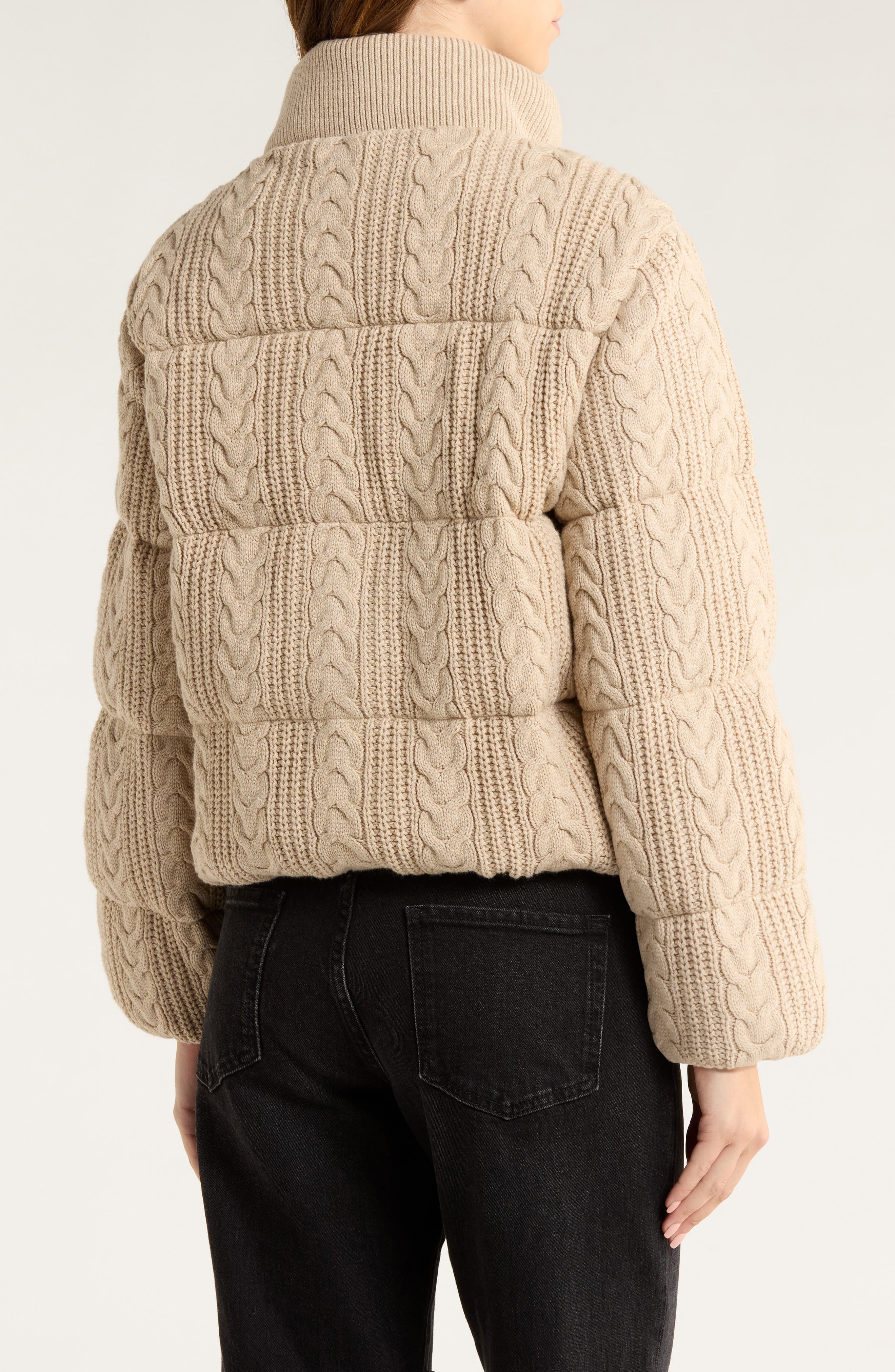 Alba Cable Cotton Blend Puffer Jacket - image 2