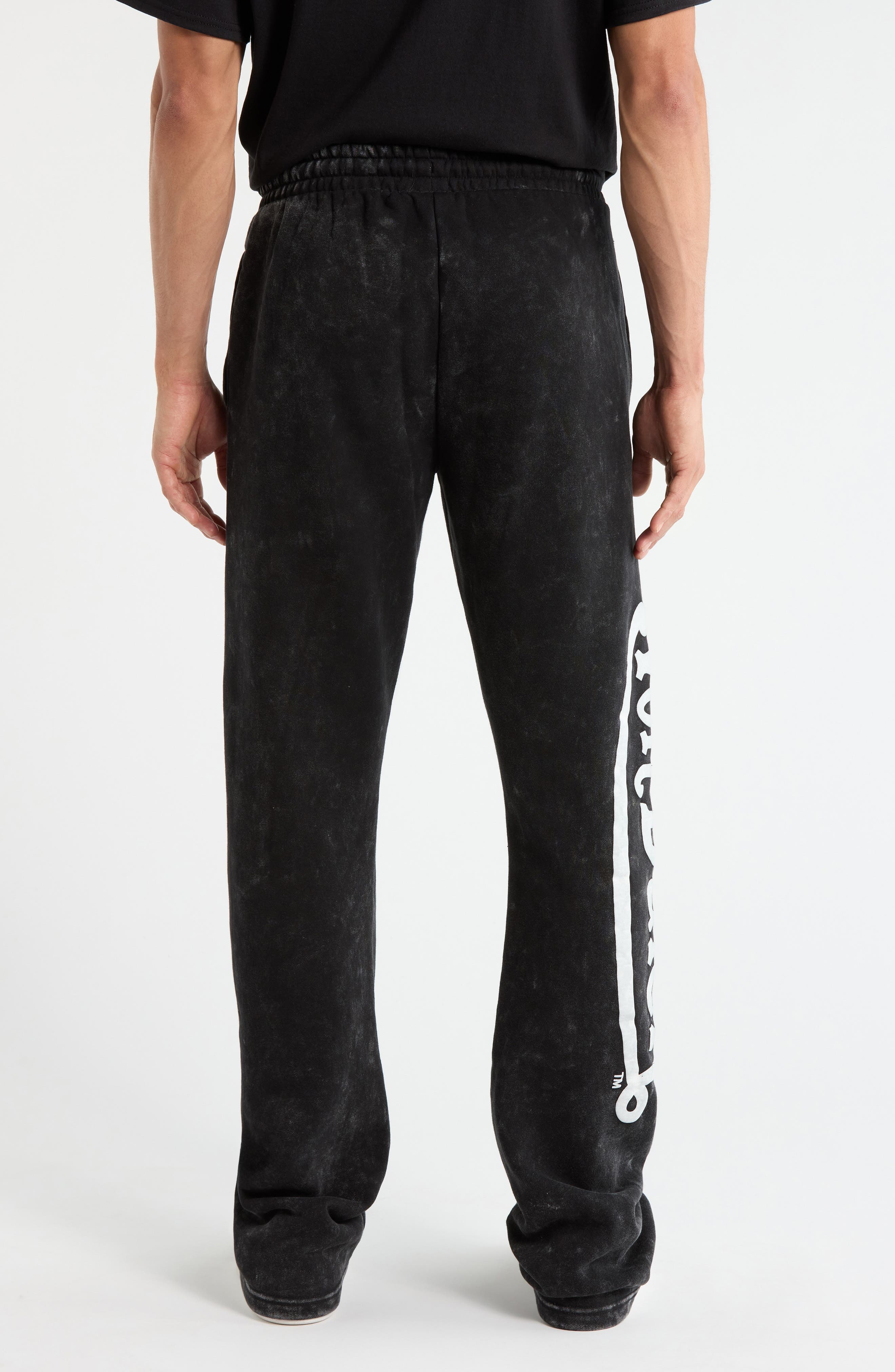 Studded Mineral Wash Fleece Drawstring Pants - image 2