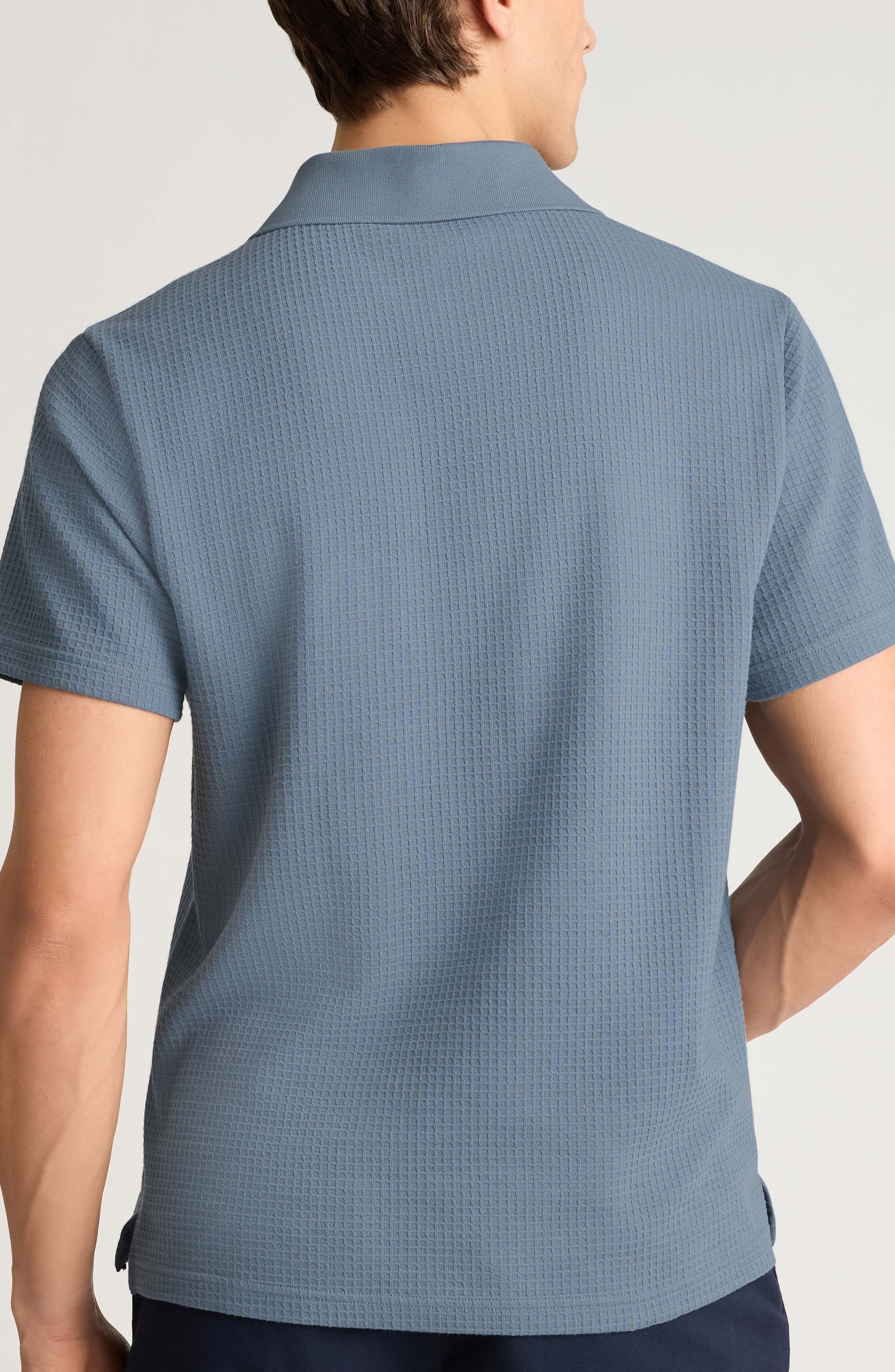 Johnny Collar Waffle Knit Polo - image 2