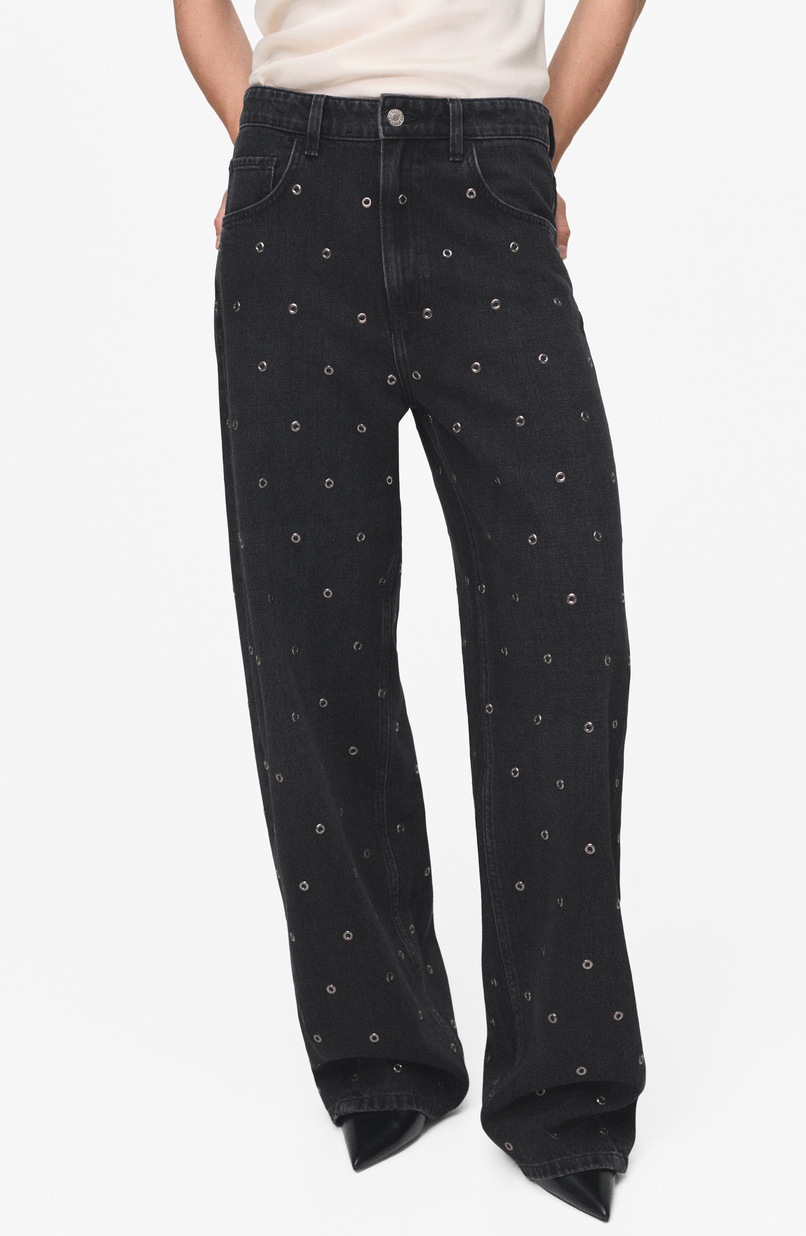 Grommet Barrel Jeans - image 1