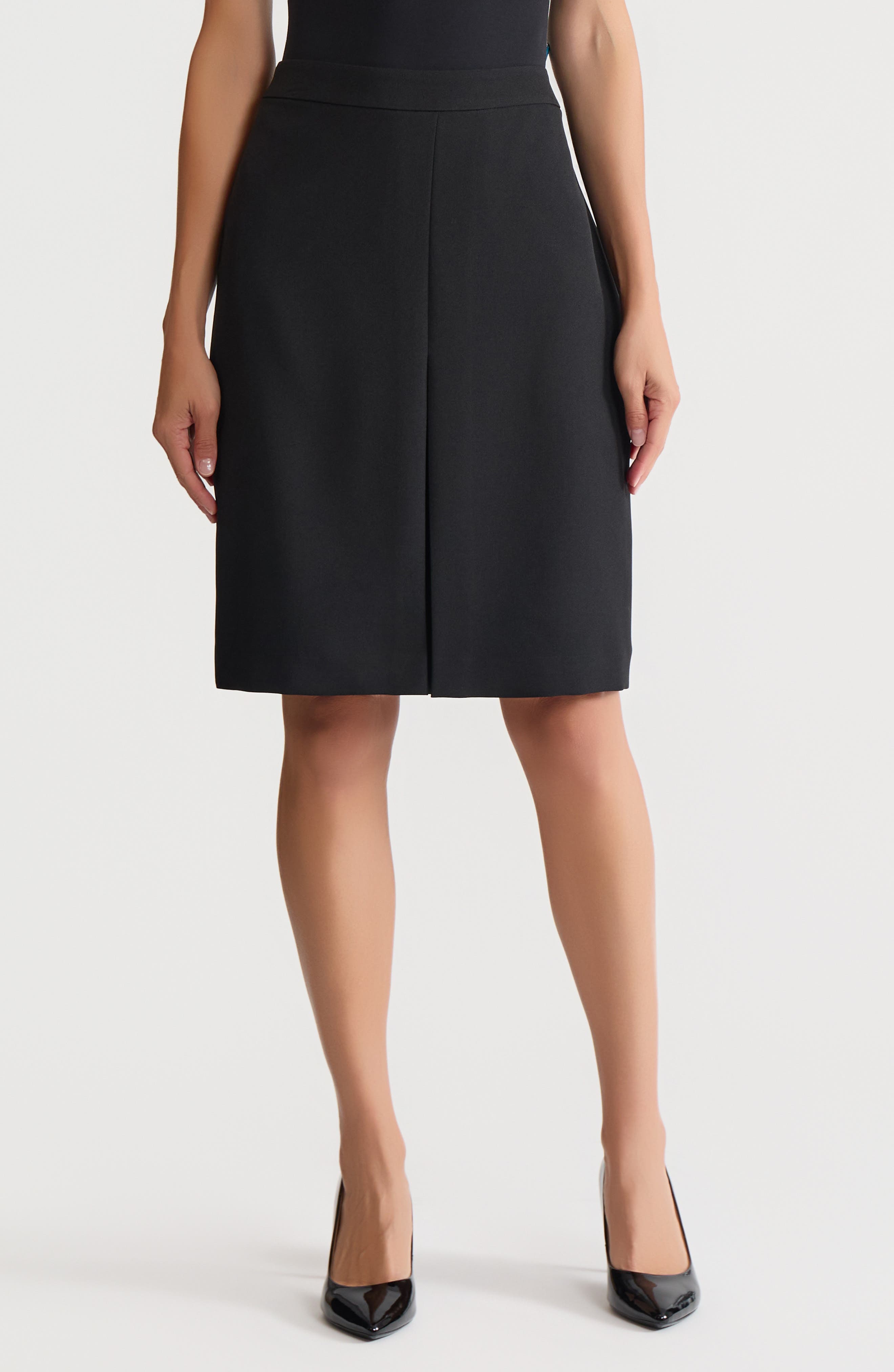 Pleat Front Pencil Skirt - image 1