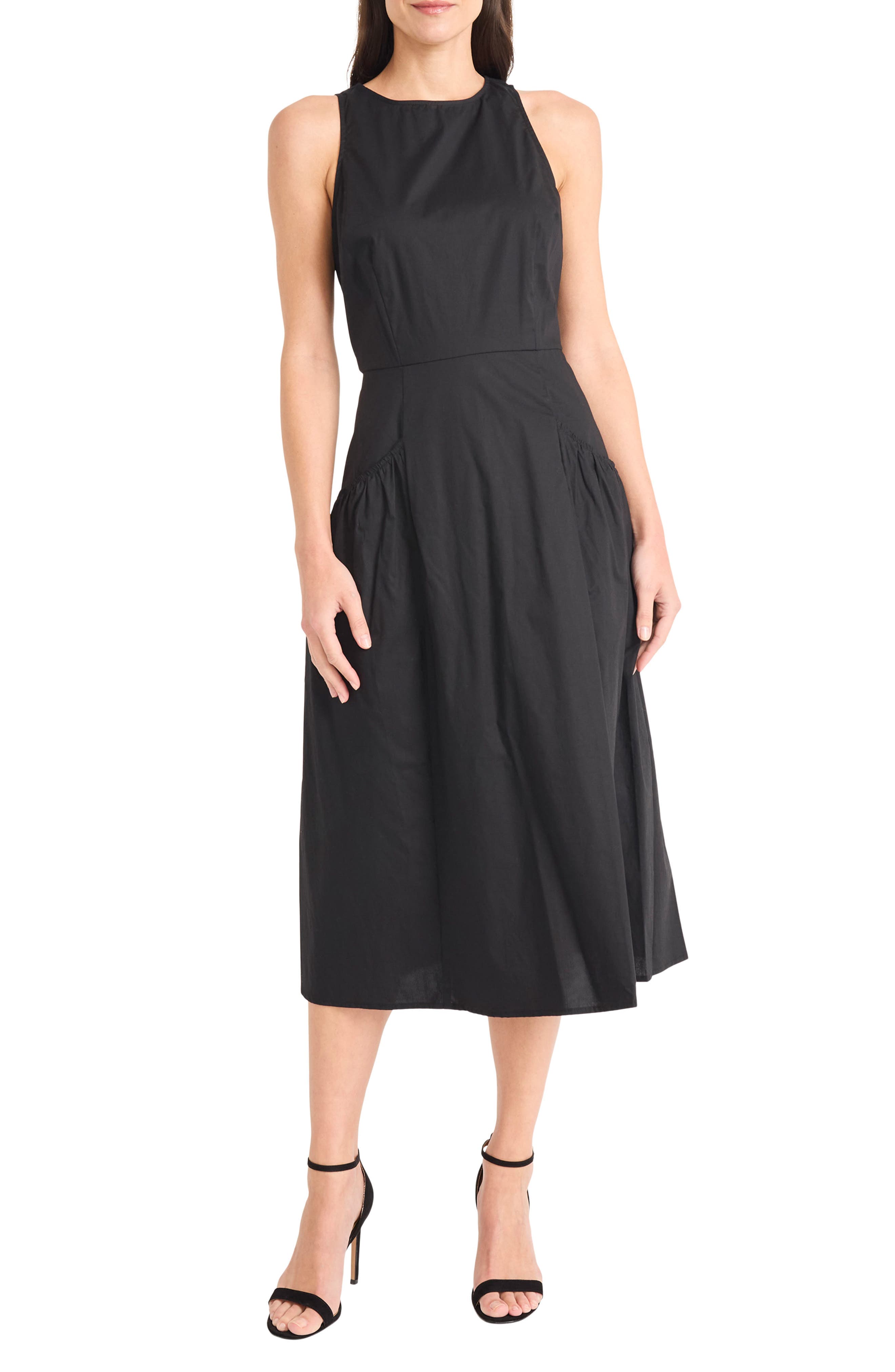 Jewel Neck Gathered Dress - image 1