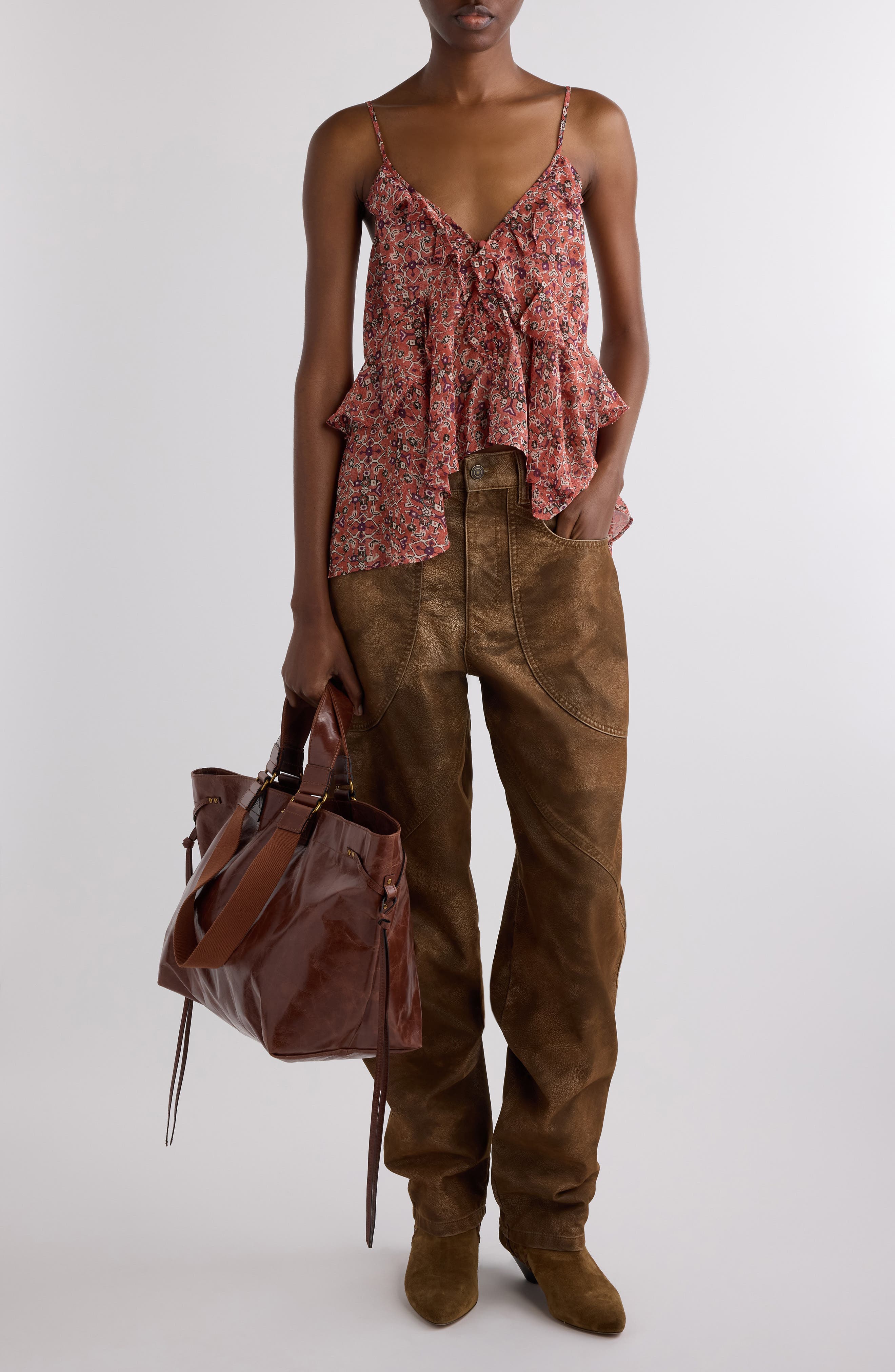 Briara Handkerchief Ruffle Camisole - image 2