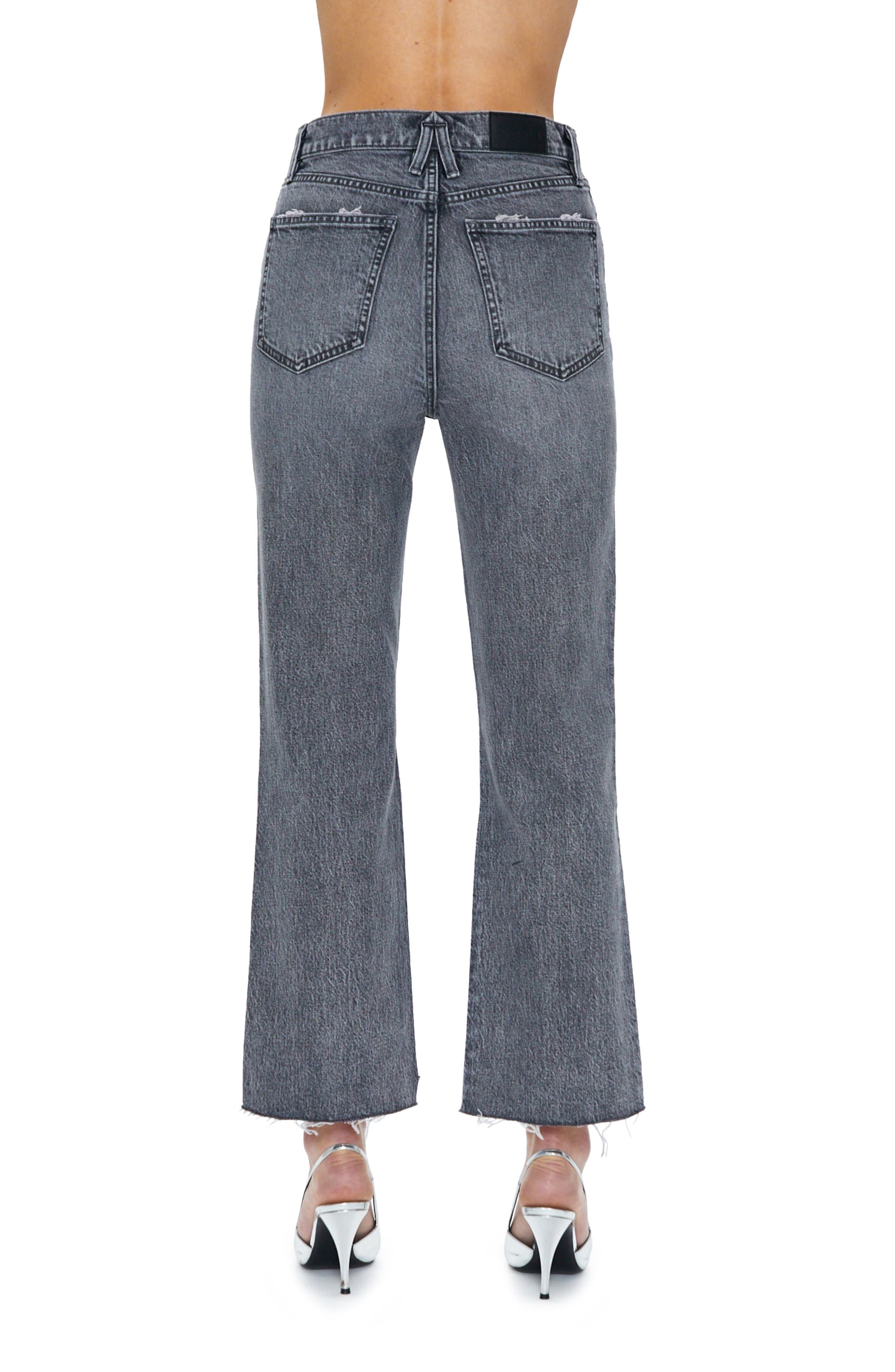 Ally Raw Step Hem High Waist Crop Bootcut Jeans - image 2