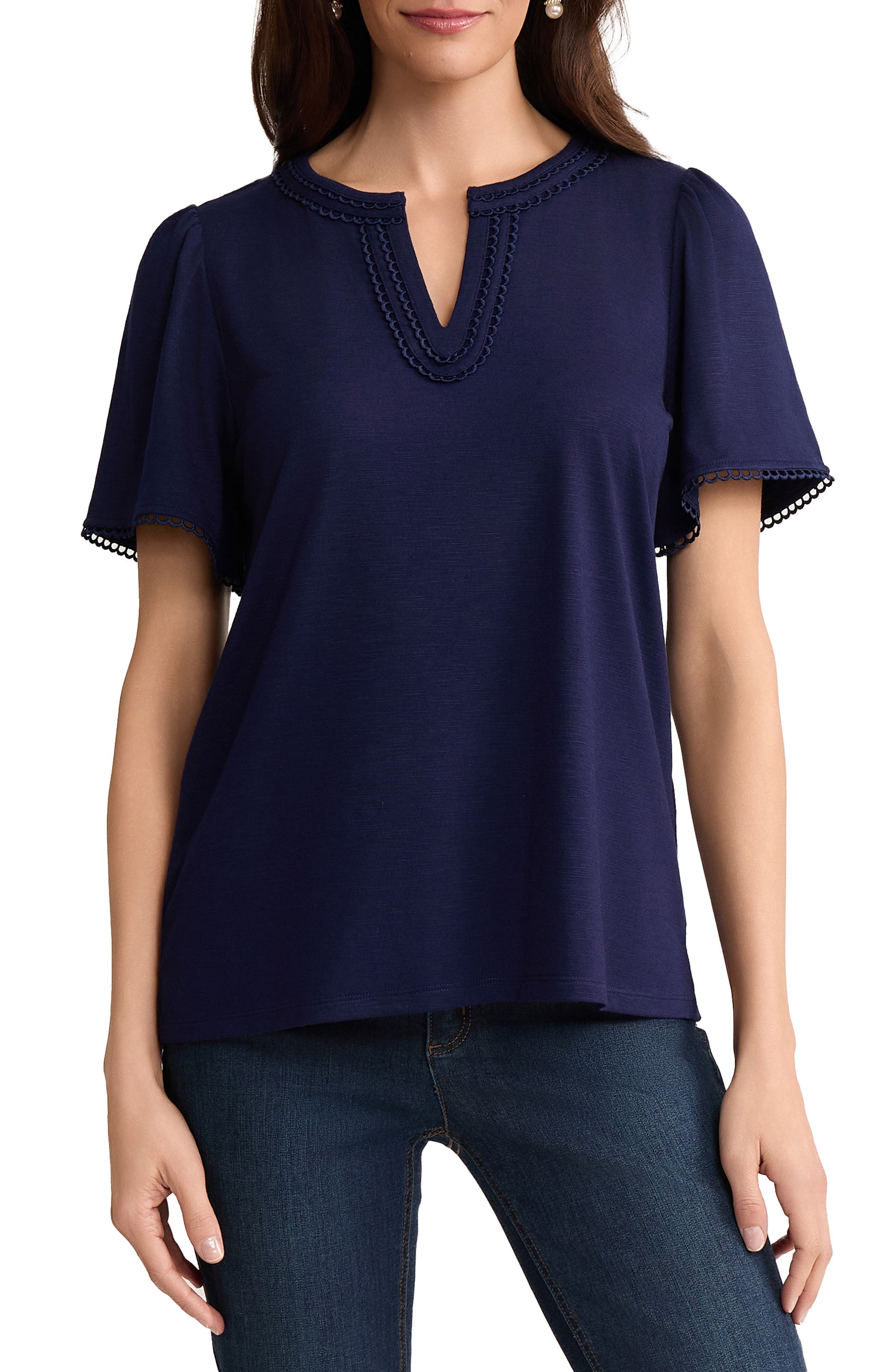 Split Neck Top - image 1