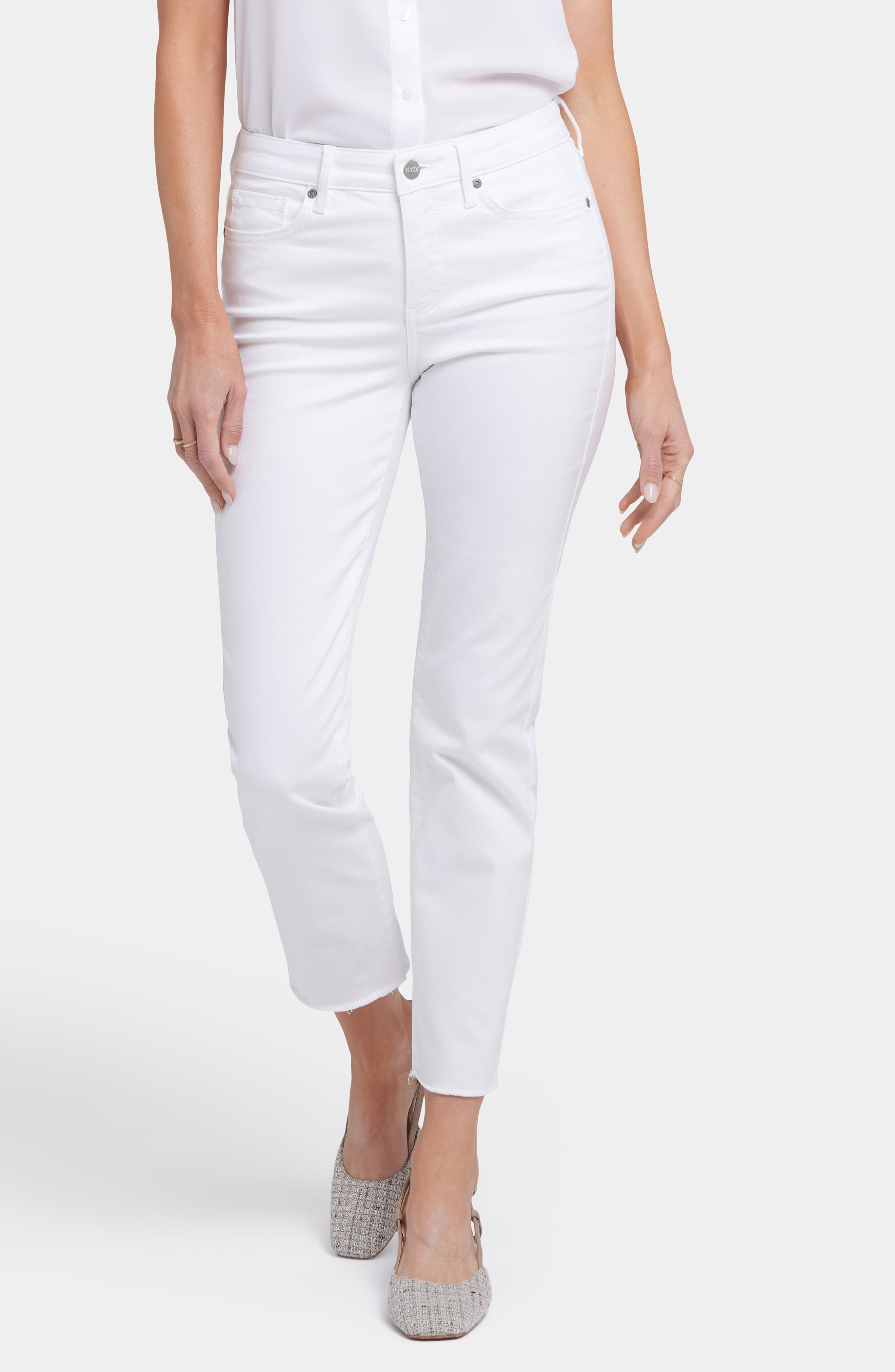 Sheri Raw Hem Ankle Slim Jeans - image 1