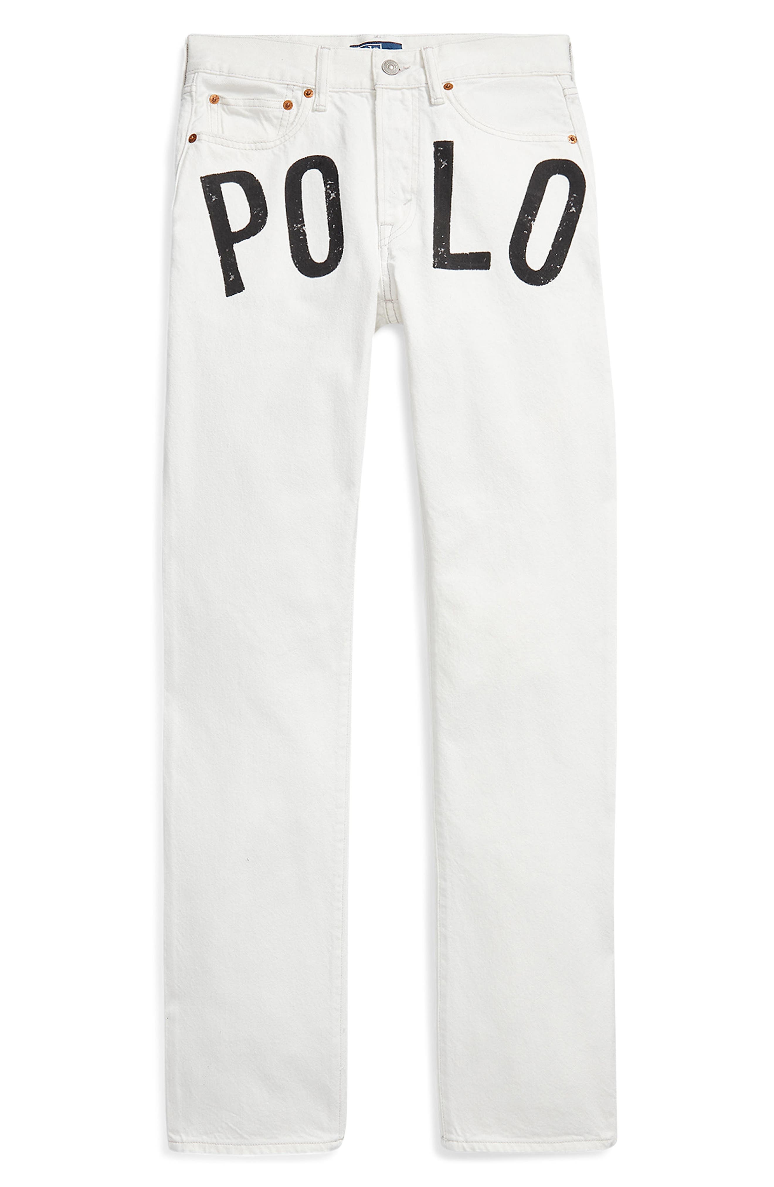 Logo Relaxed Straight Leg Jeans