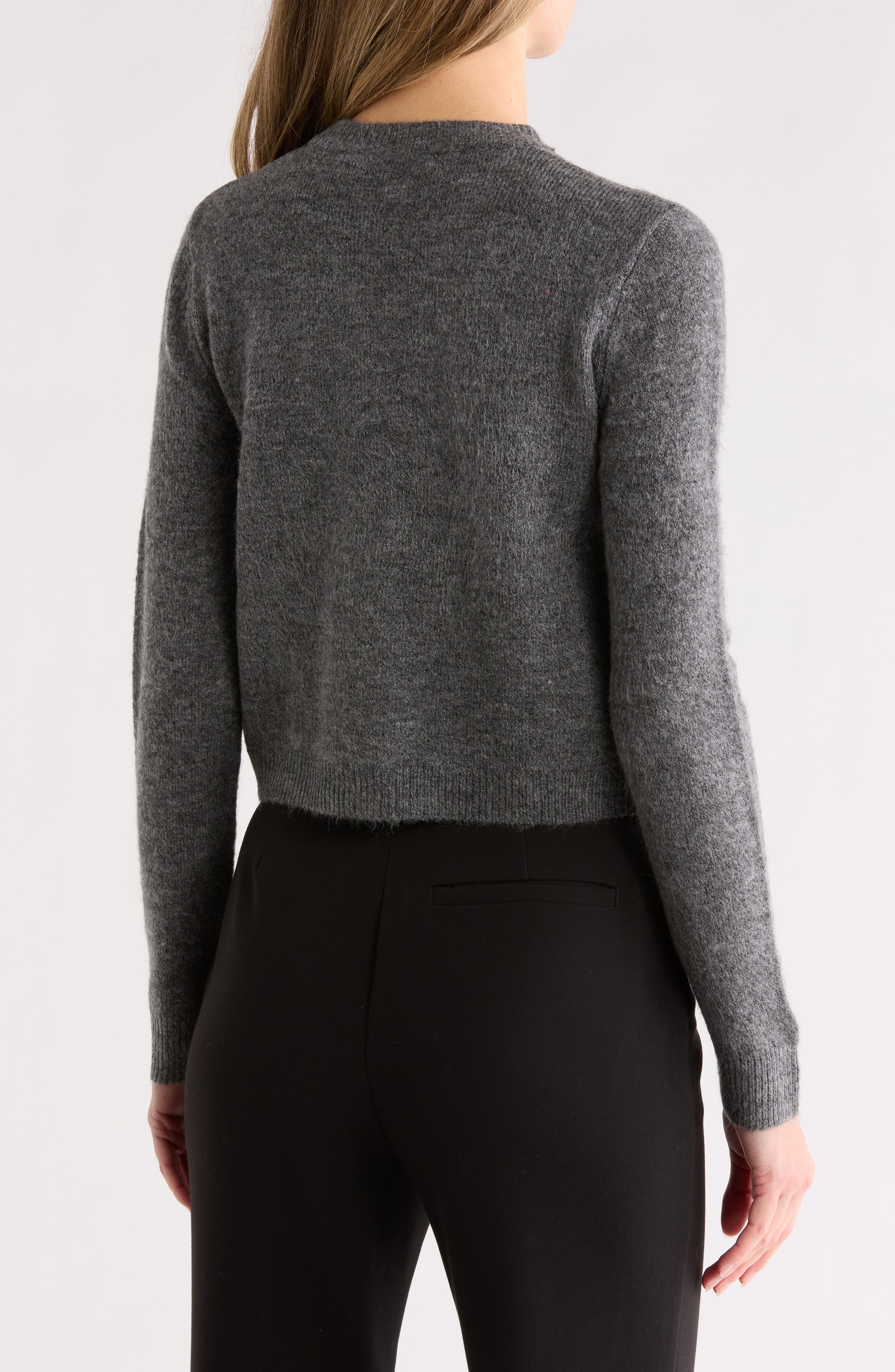 Ribbon Button Crop Cardigan - image 2