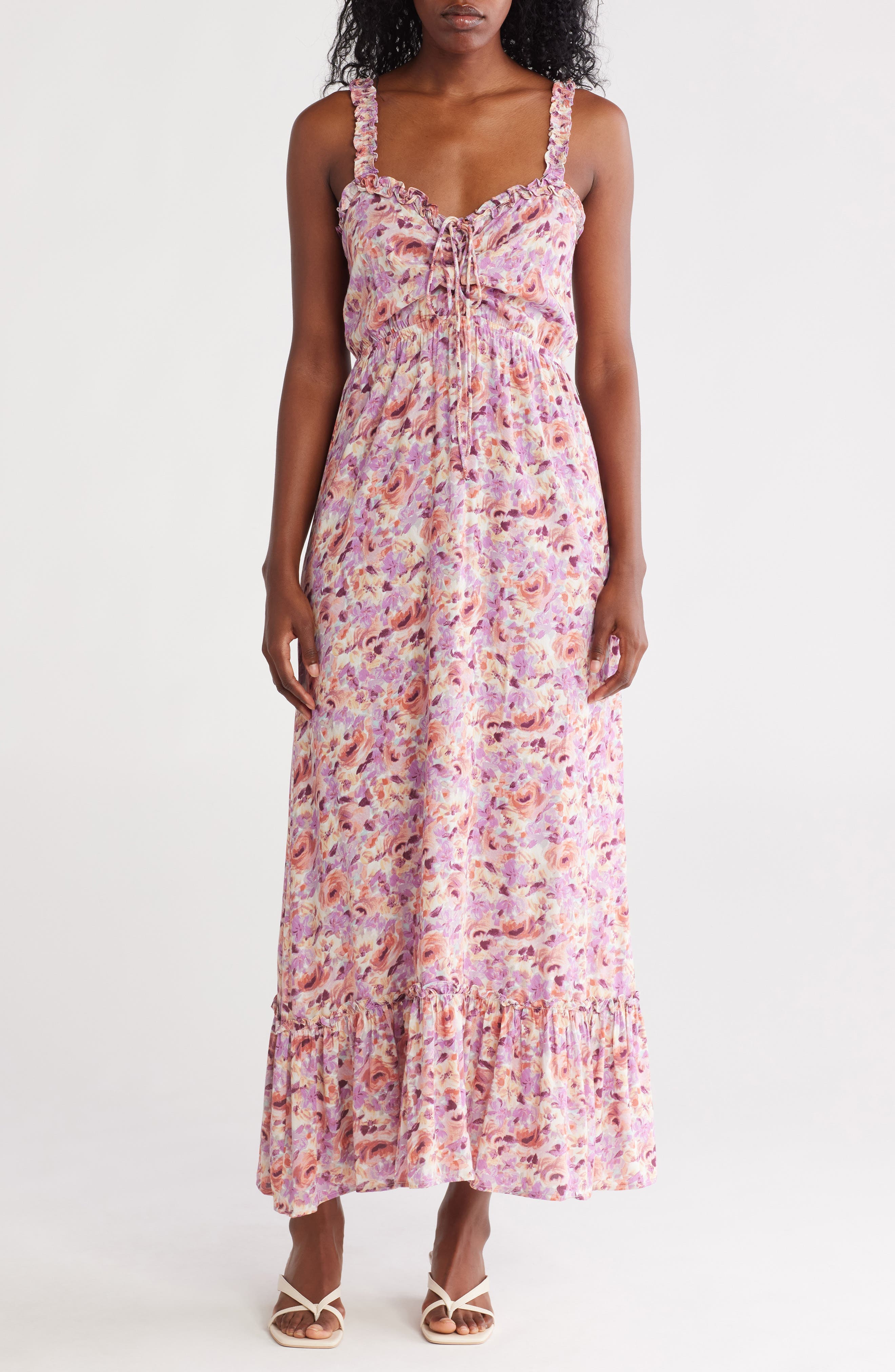 Ruffle Strap Maxi Dress - image 1