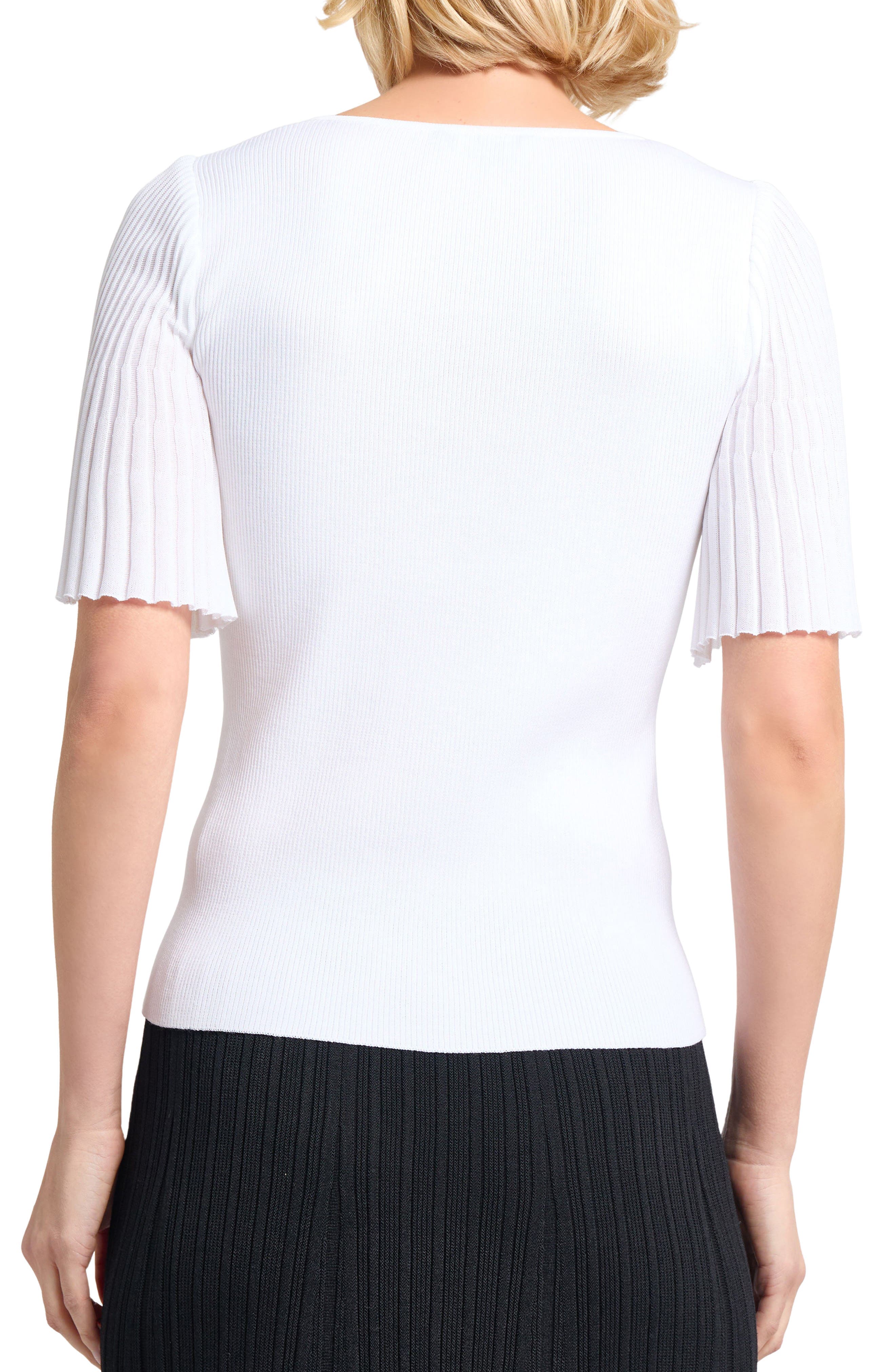 Flutter Sleeve Rib Top - image 2