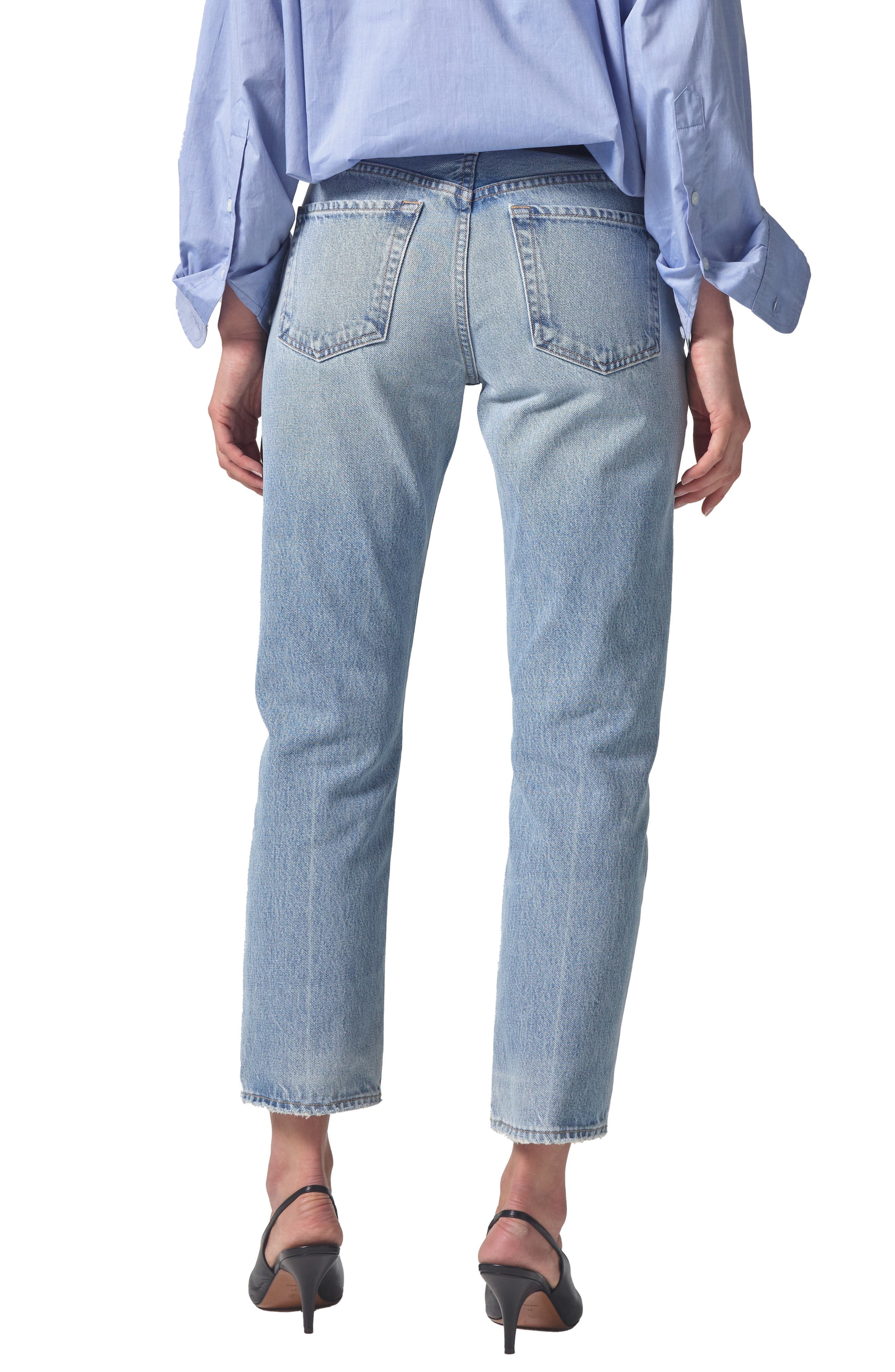 Isla High Waist Organic Cotton Ankle Straight Leg Jeans - image 2