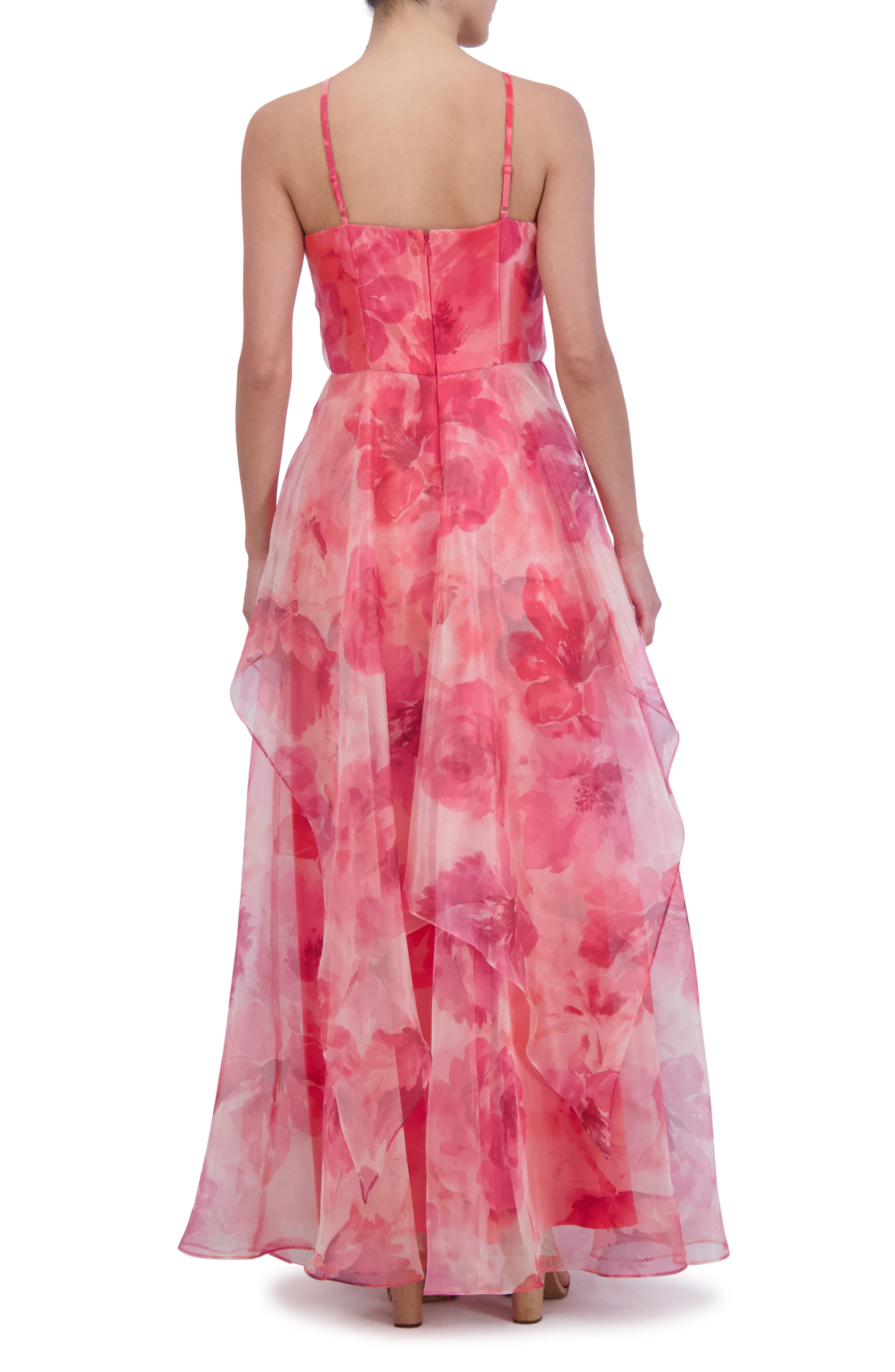Floral A-Line Chiffon Gown - image 2
