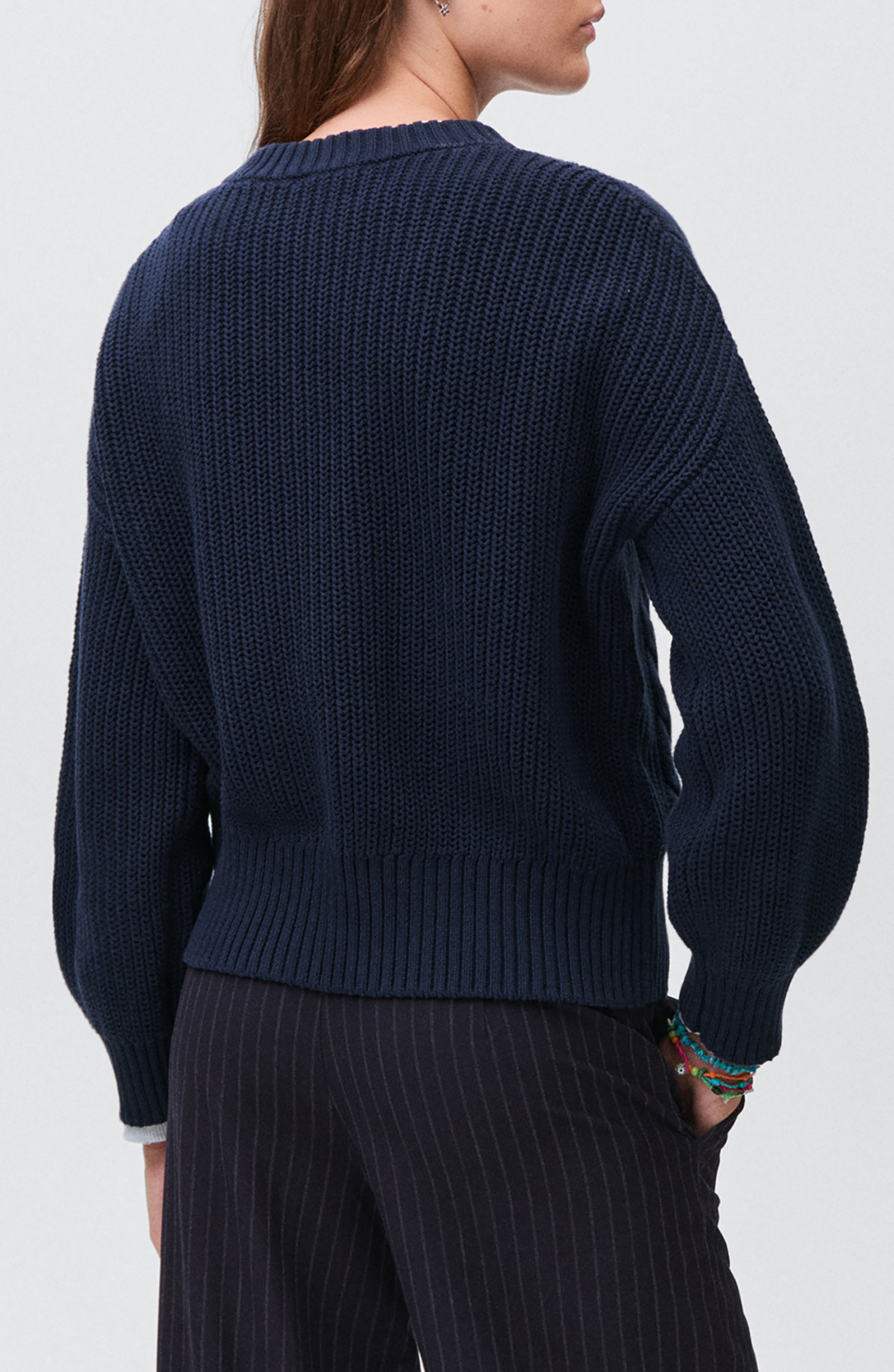 Chunky Cotton Cable Sweater - image 2