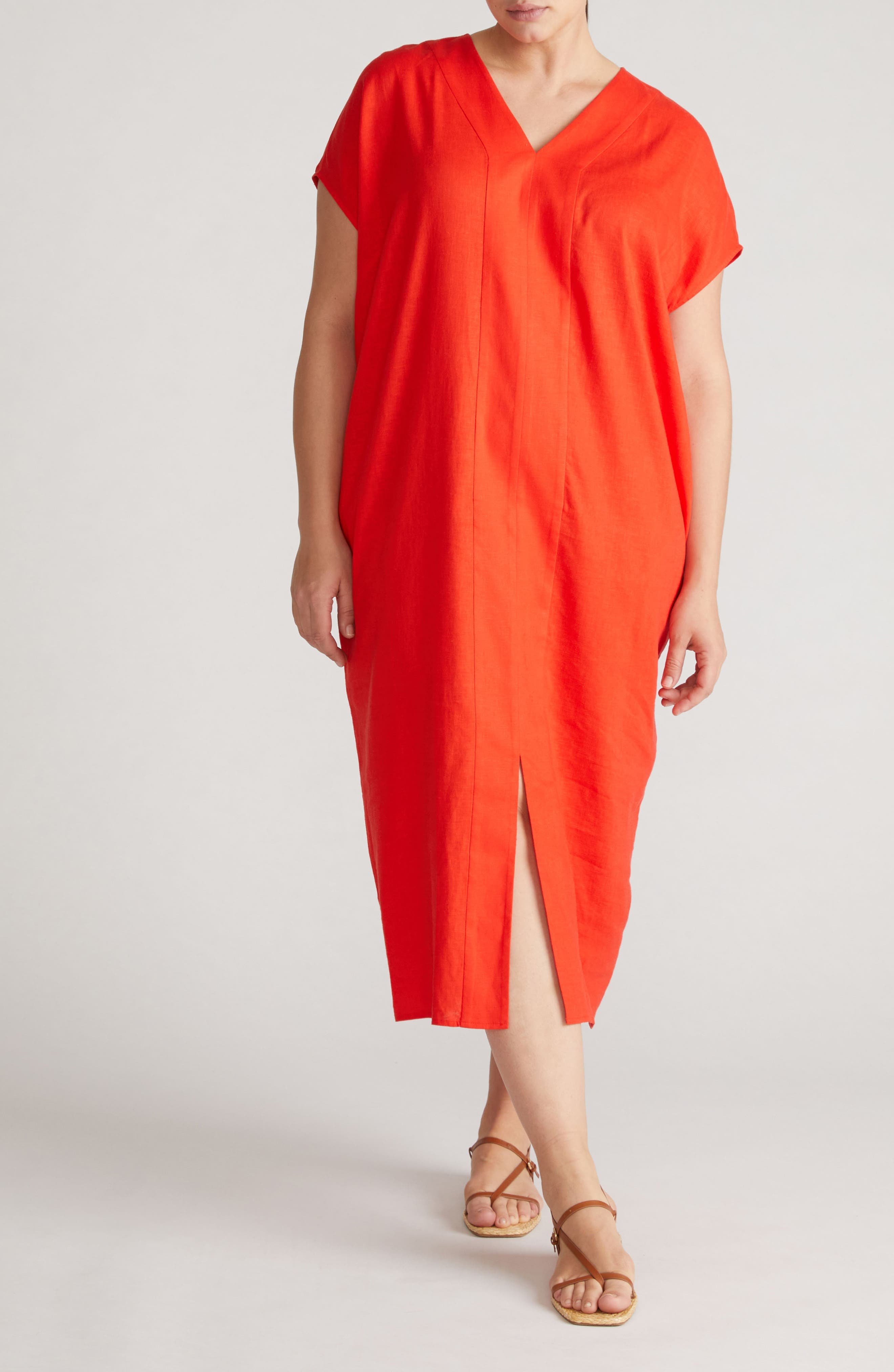 Cabana Linen Blend Caftan Dress - image 3