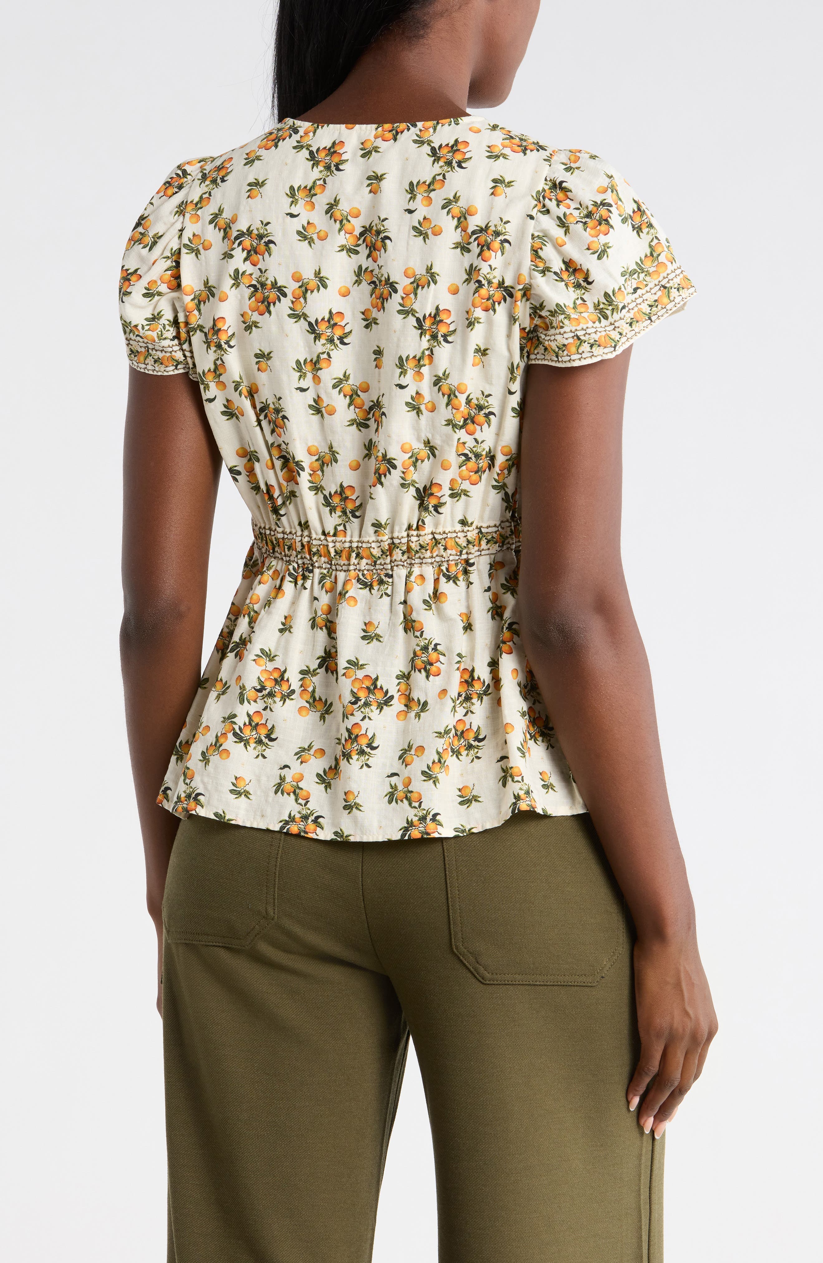 Cap Sleeve Peplum Top - image 2