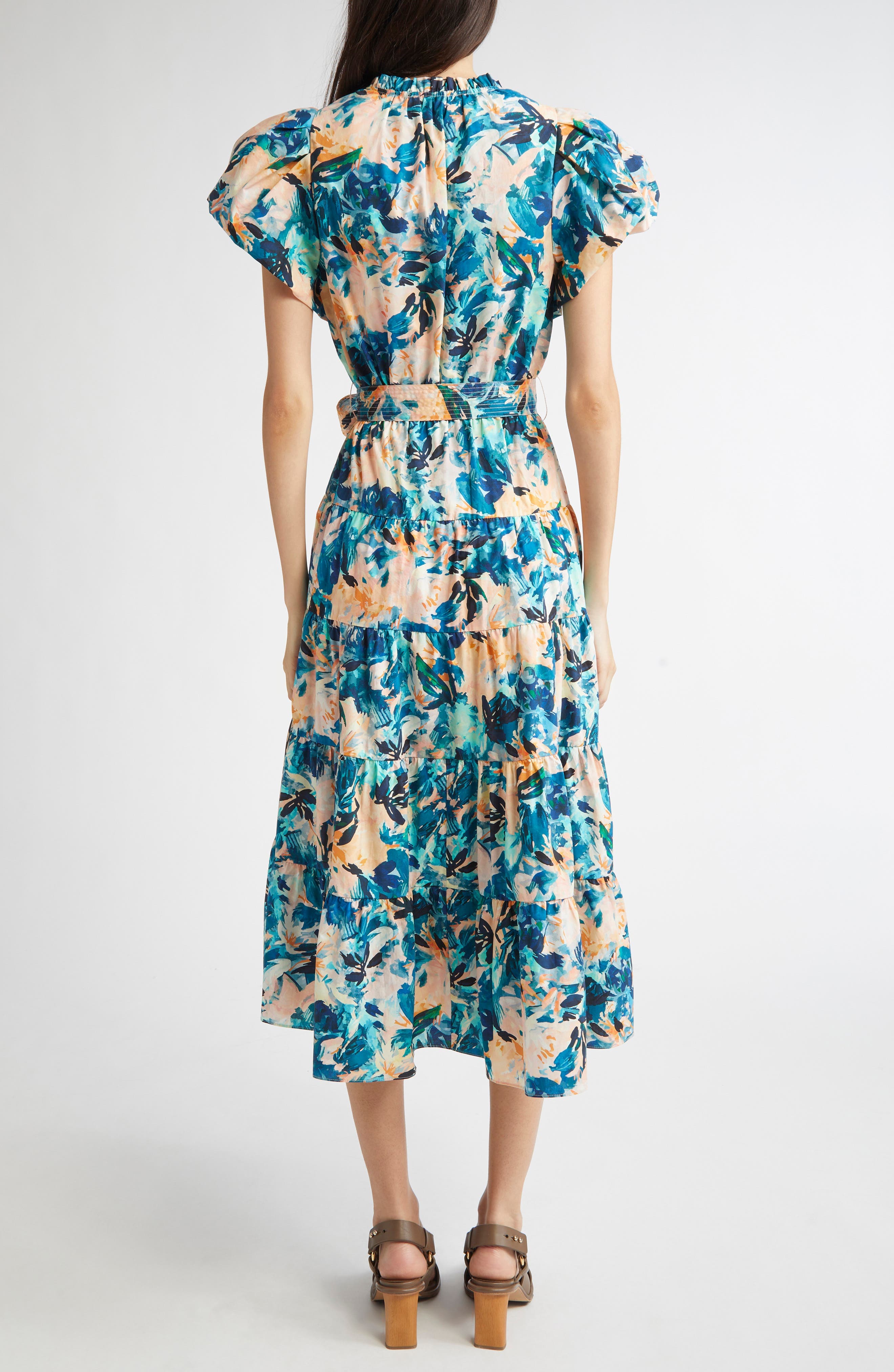 Ottilie Puff Sleeve Cotton Maxi Dress - image 2