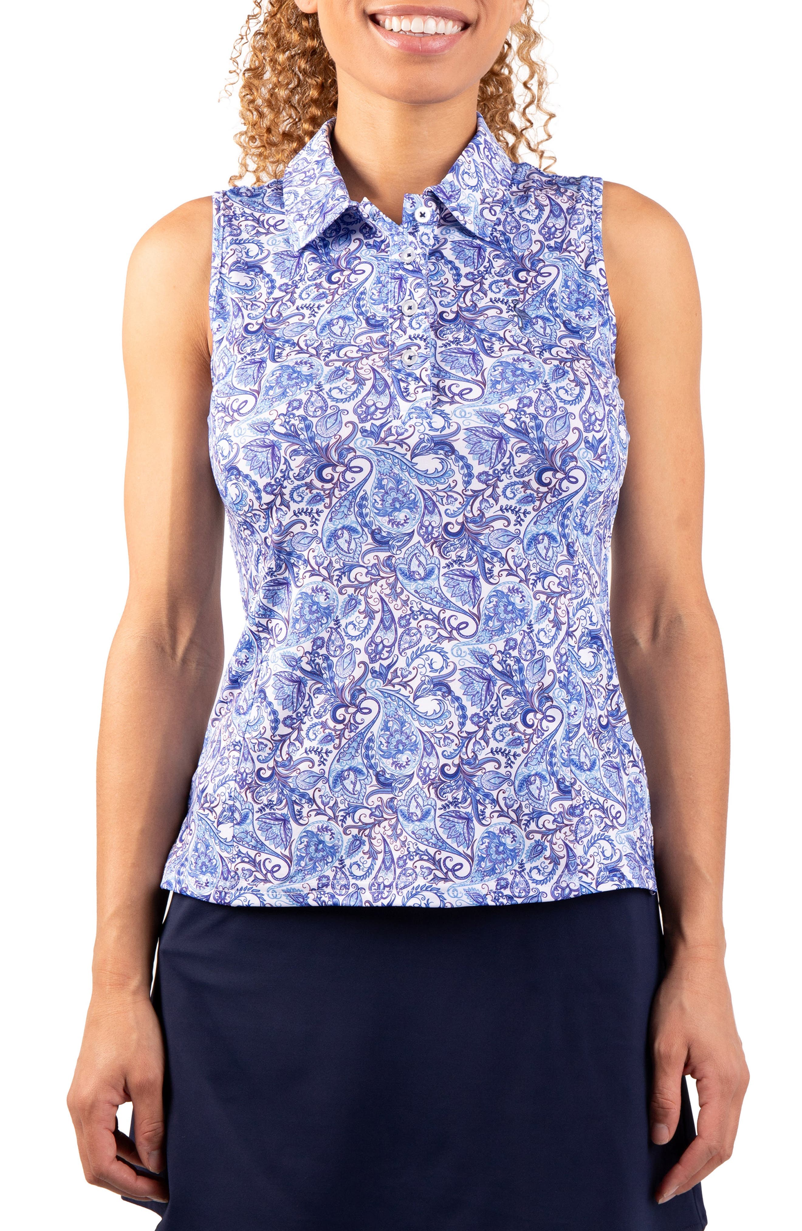 Paisley Print Polo Tank - image 1