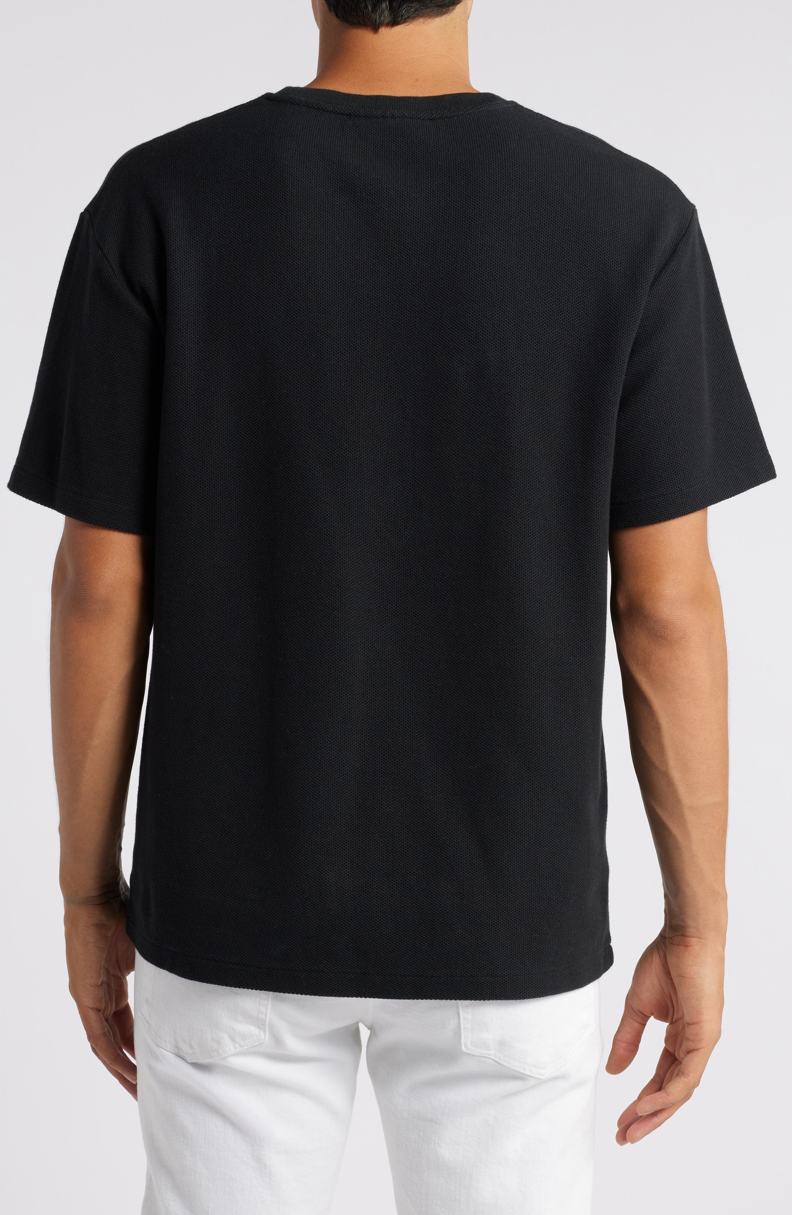 Solid Jacquard Cotton T-Shirt - image 2