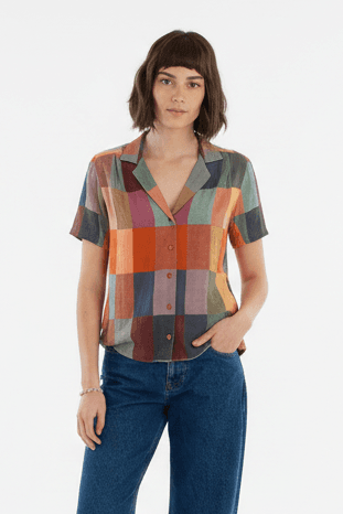 Tasi Notched Collar Button-up Shirt - image 5