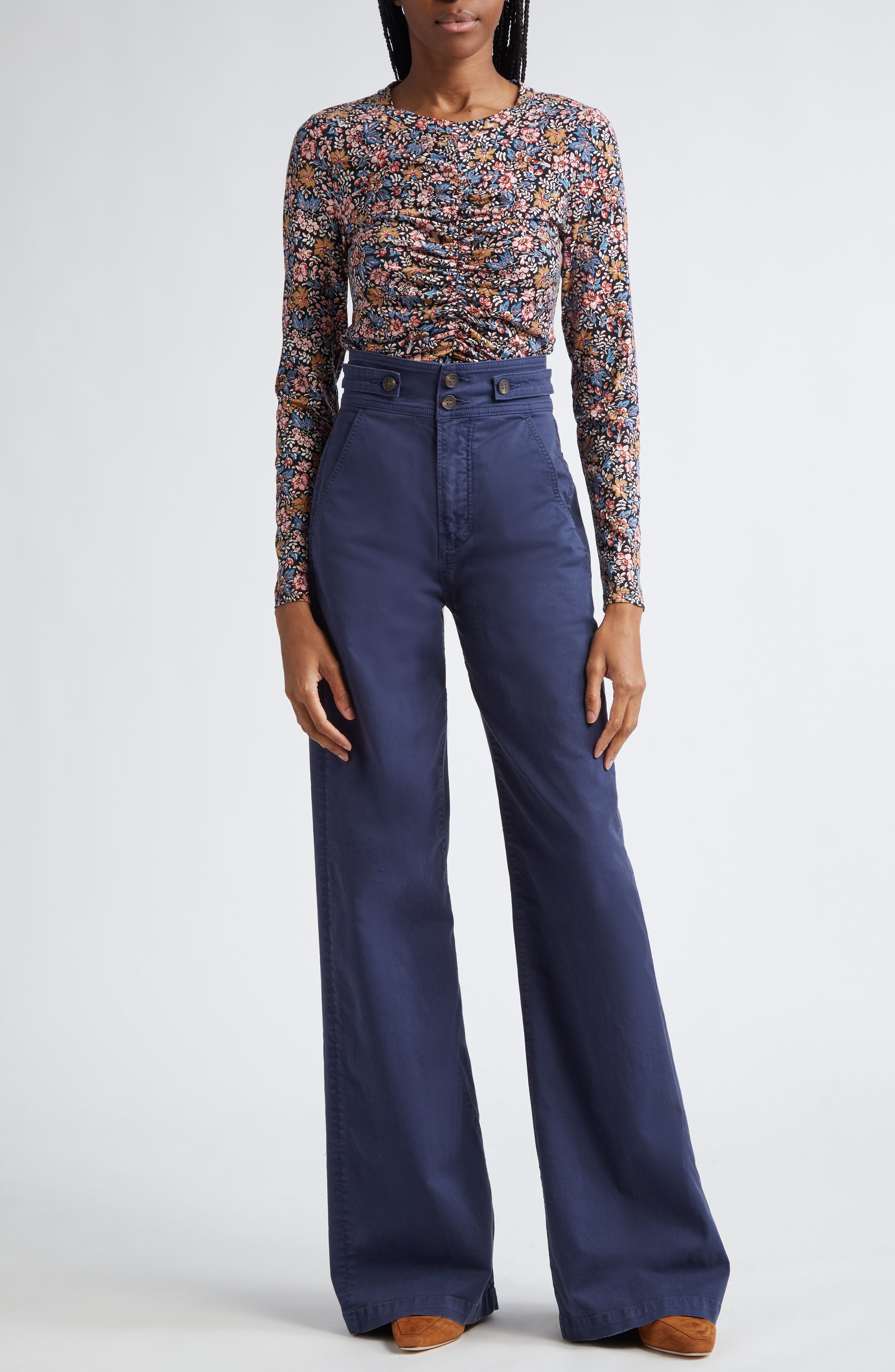 Detta Ruched Floral Top - image 2