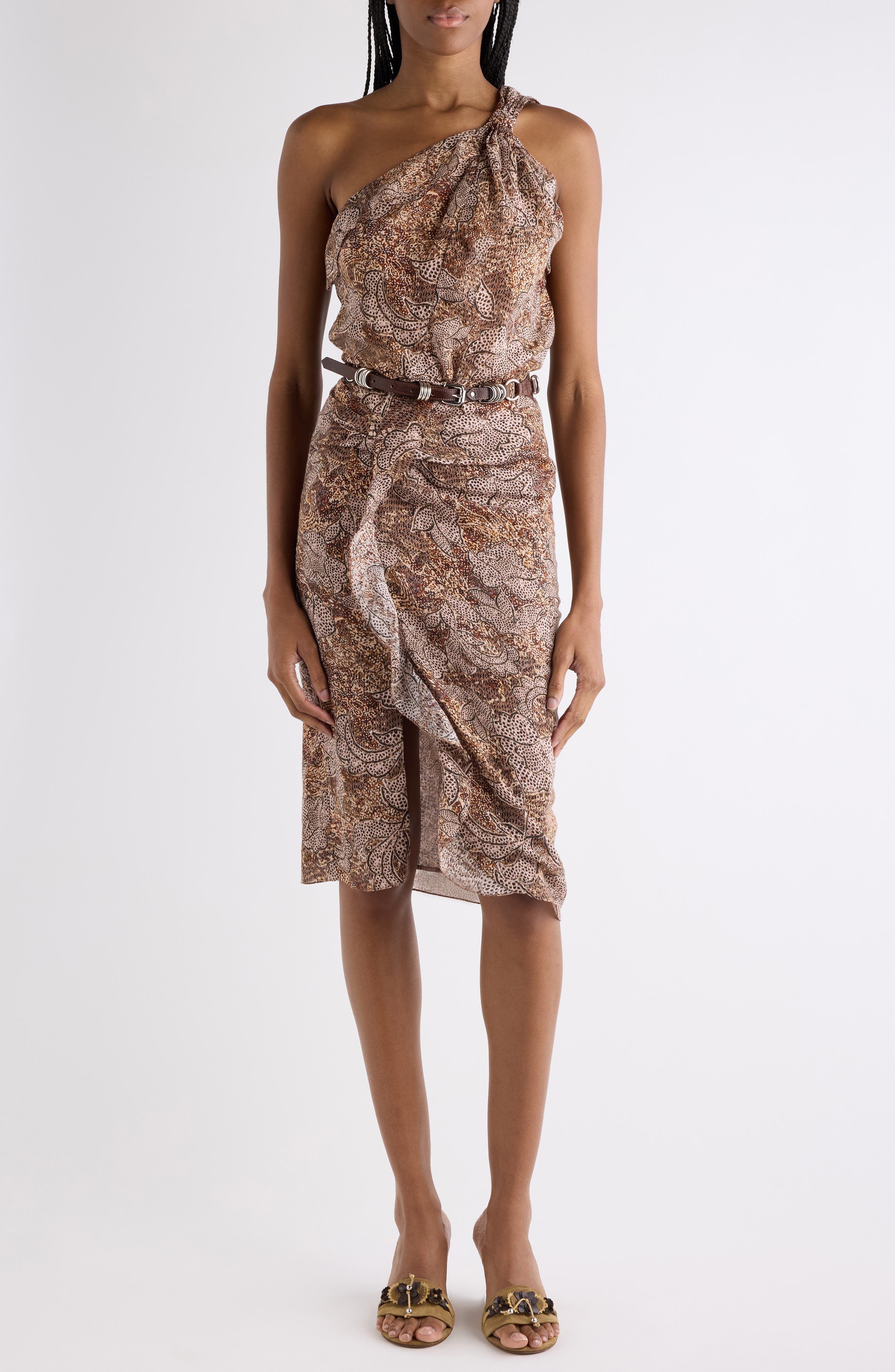 Charlota Cotton Voile One-Shoulder Dress - image 1