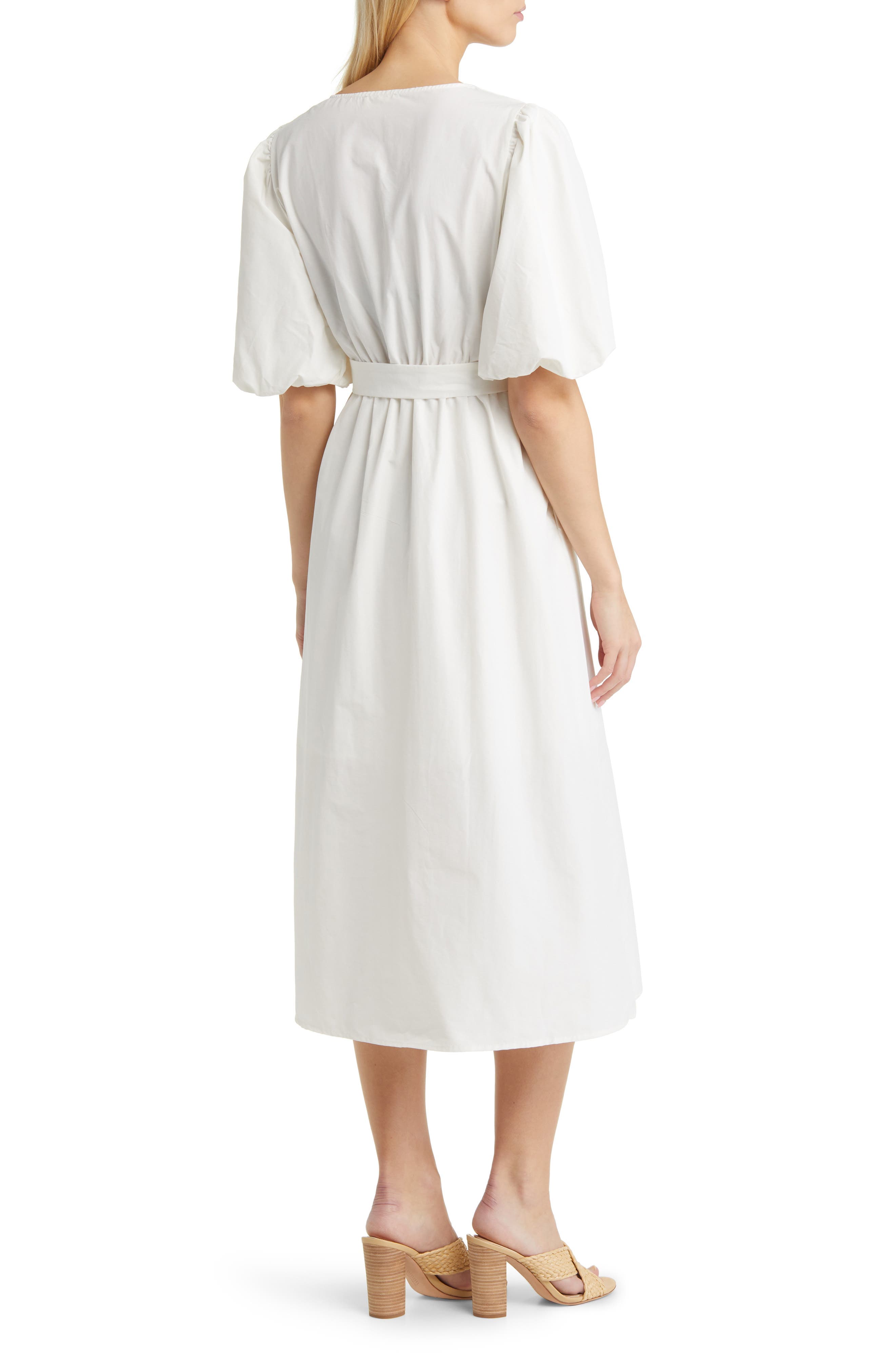 Balloon Sleeve Midi Dress - image 2