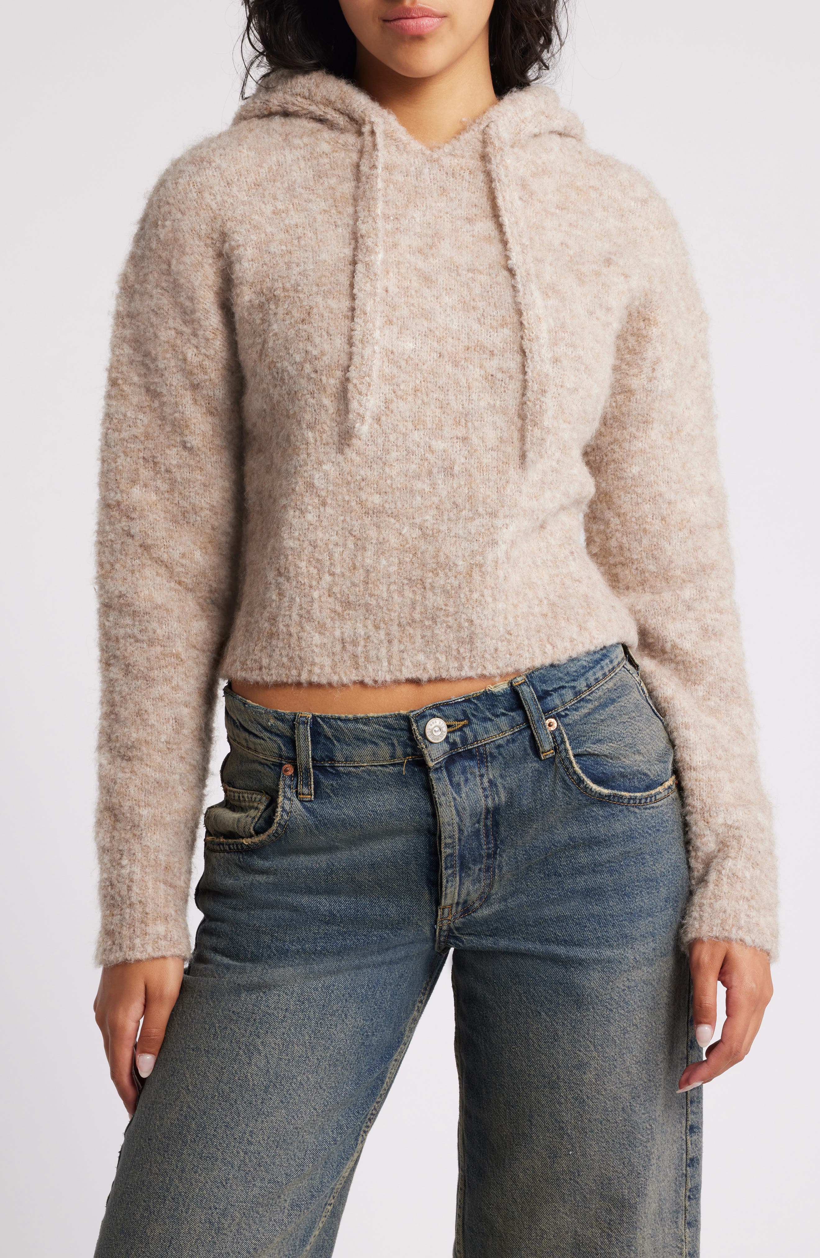 Hooded Crop Sweater - image 1