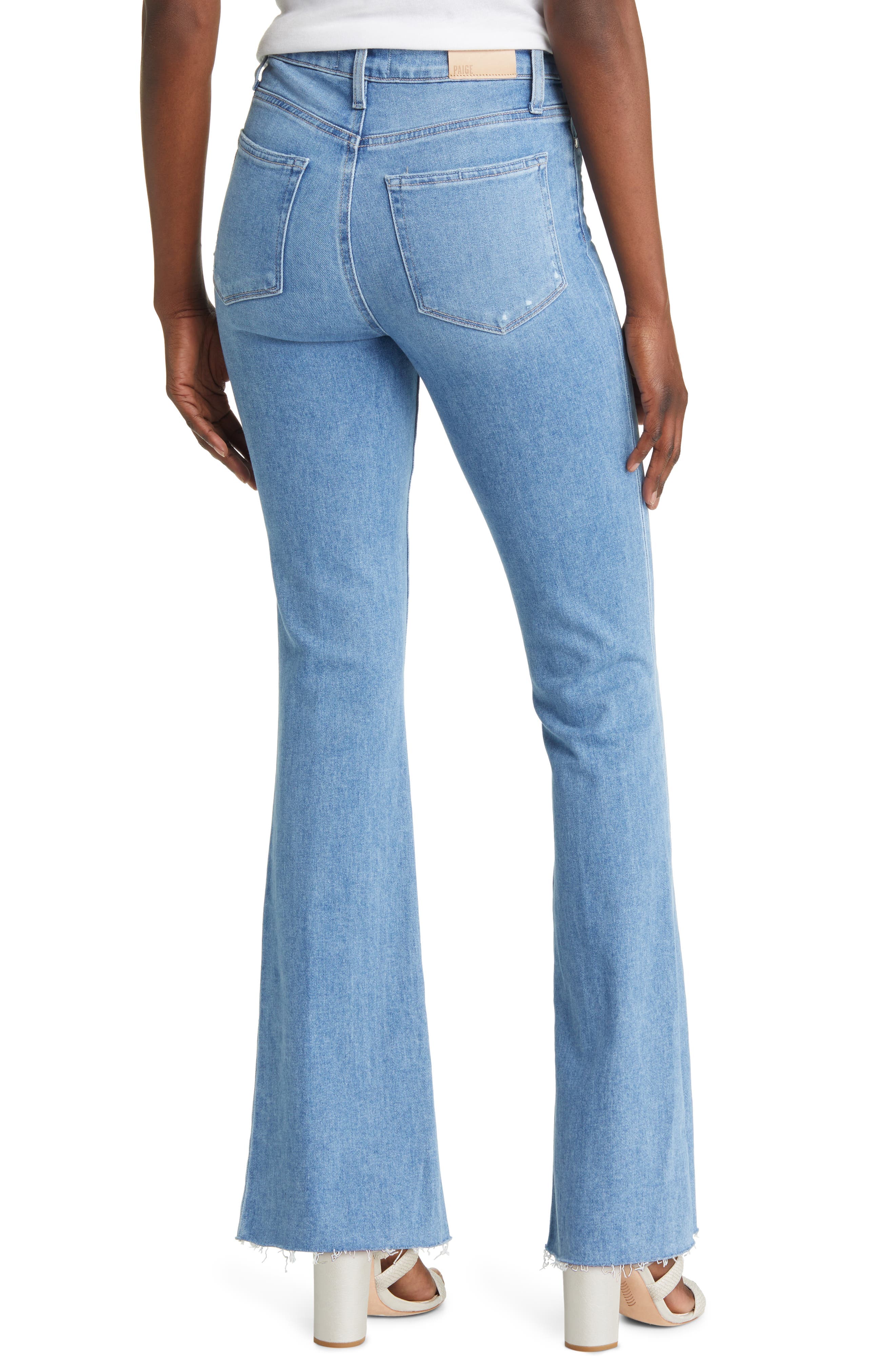 Laurel Canyon High Waist Raw Hem Flare Leg Jeans - image 2