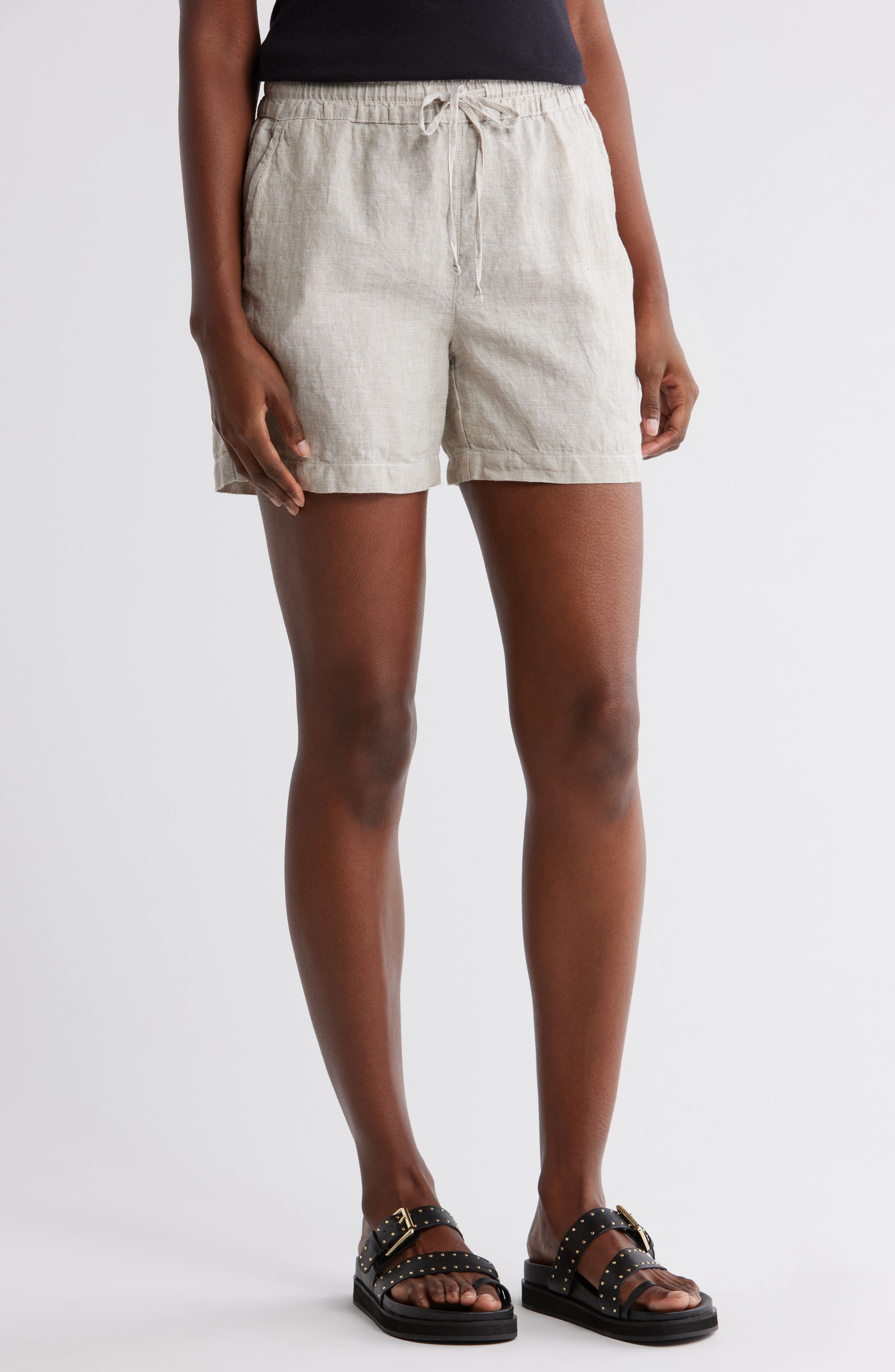 Palmbray High Waist Linen Shorts - image 3