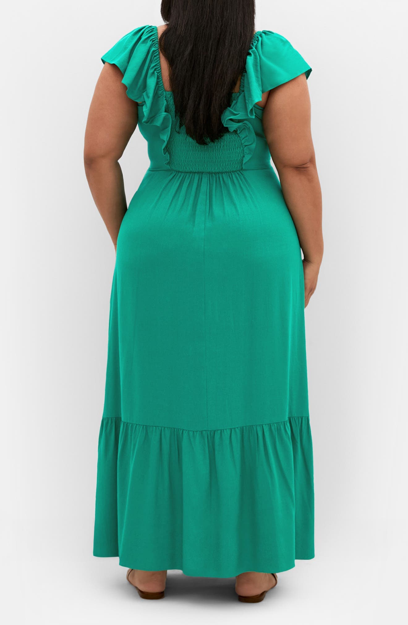 Alora Flutter Sleeve Cutout Maxi Dress - image 4