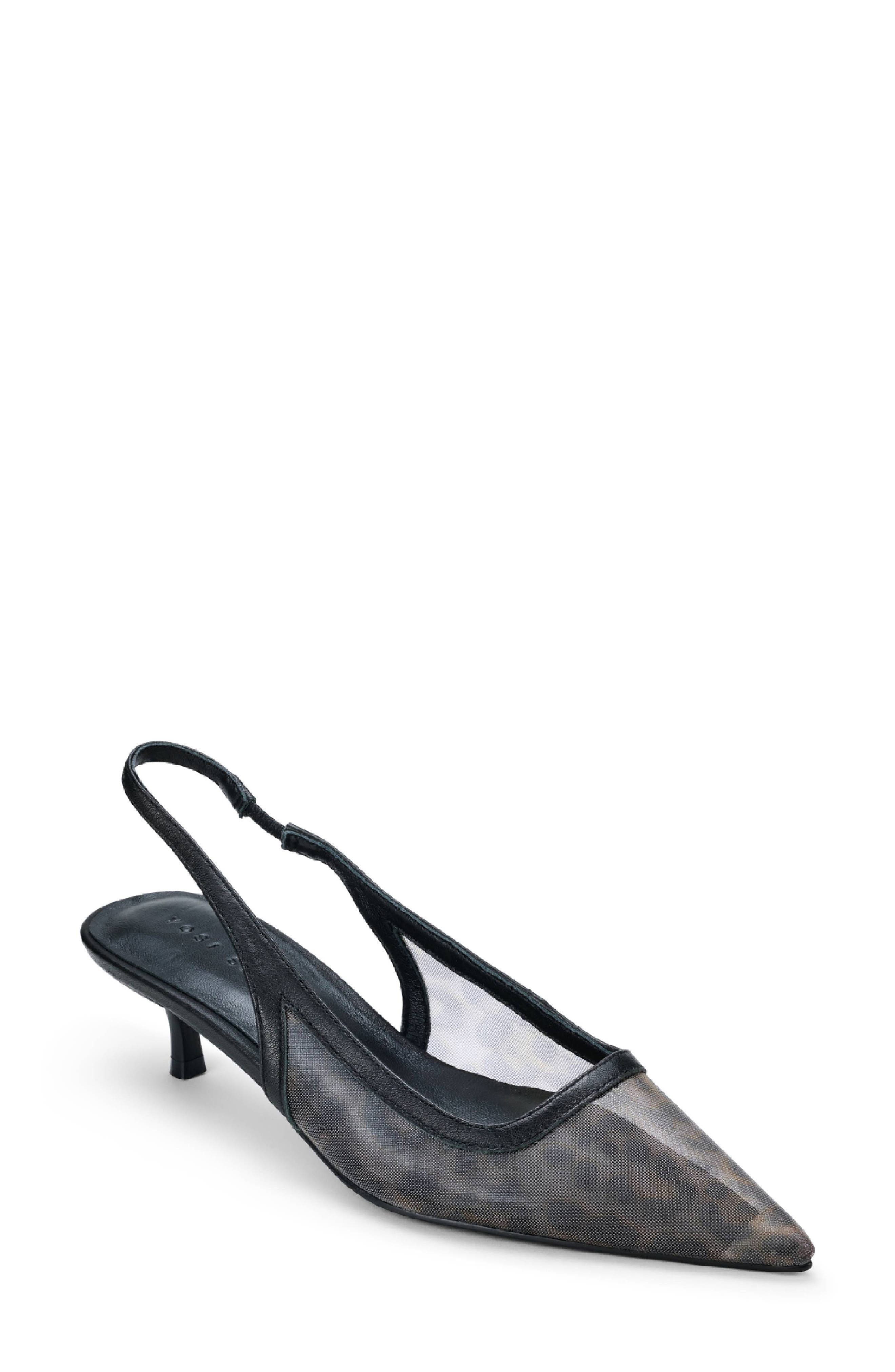 Delilah Slingback Pointed Toe Kitten Heel Pump - image 1