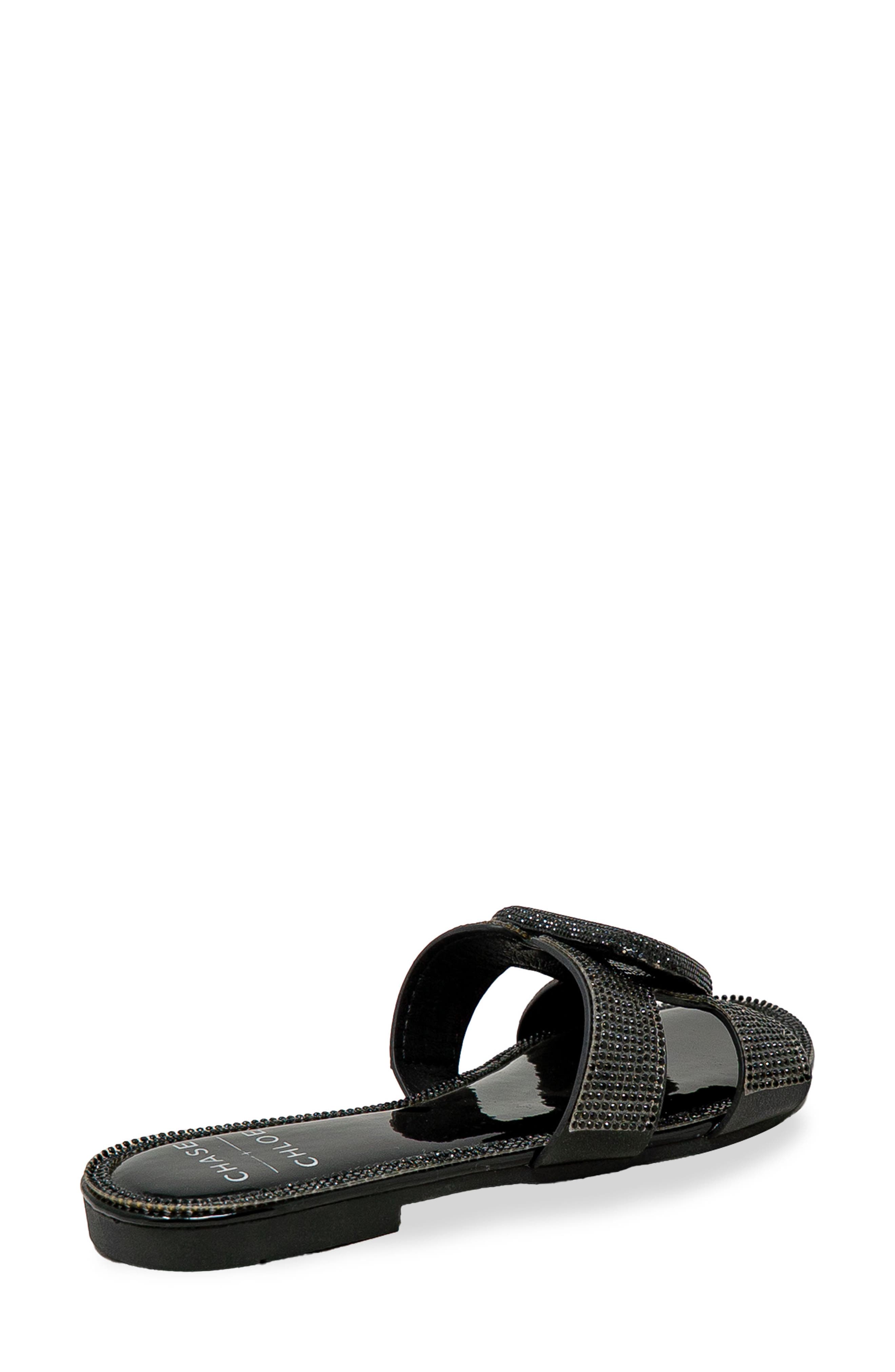 Rhinestone Embellished Slide Sandal - image 2