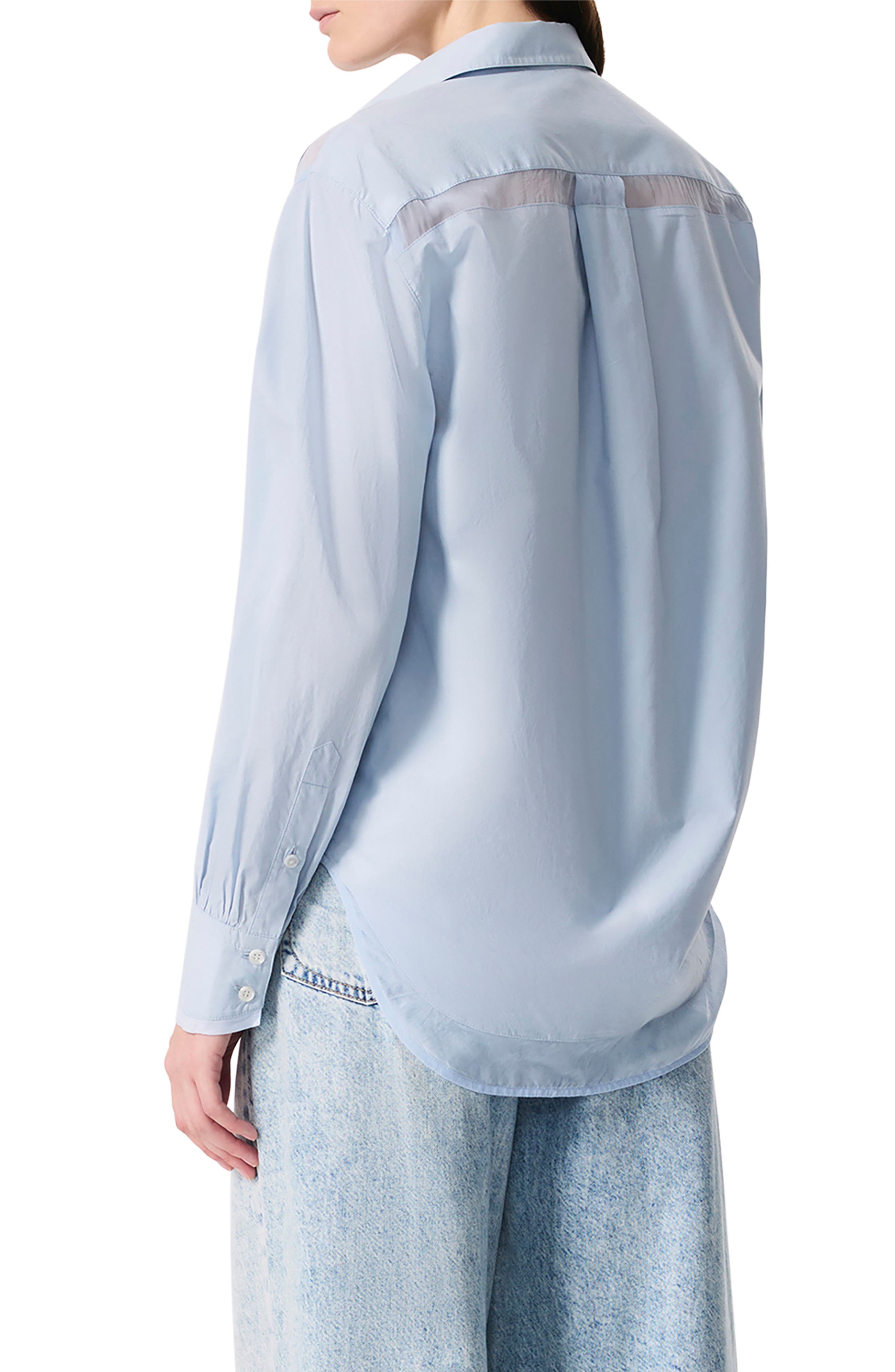 Maxine Mixed Media Button-Up Shirt - image 2