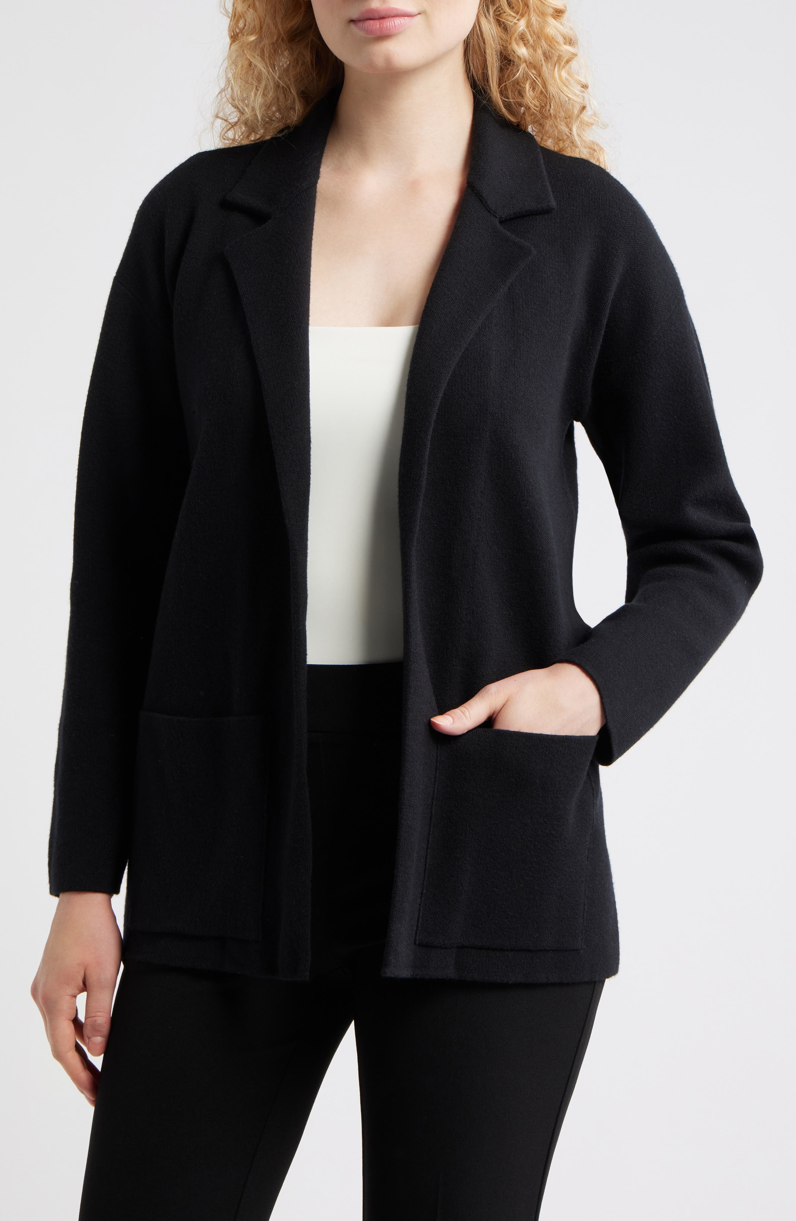 Open Front Knit Blazer - image 1
