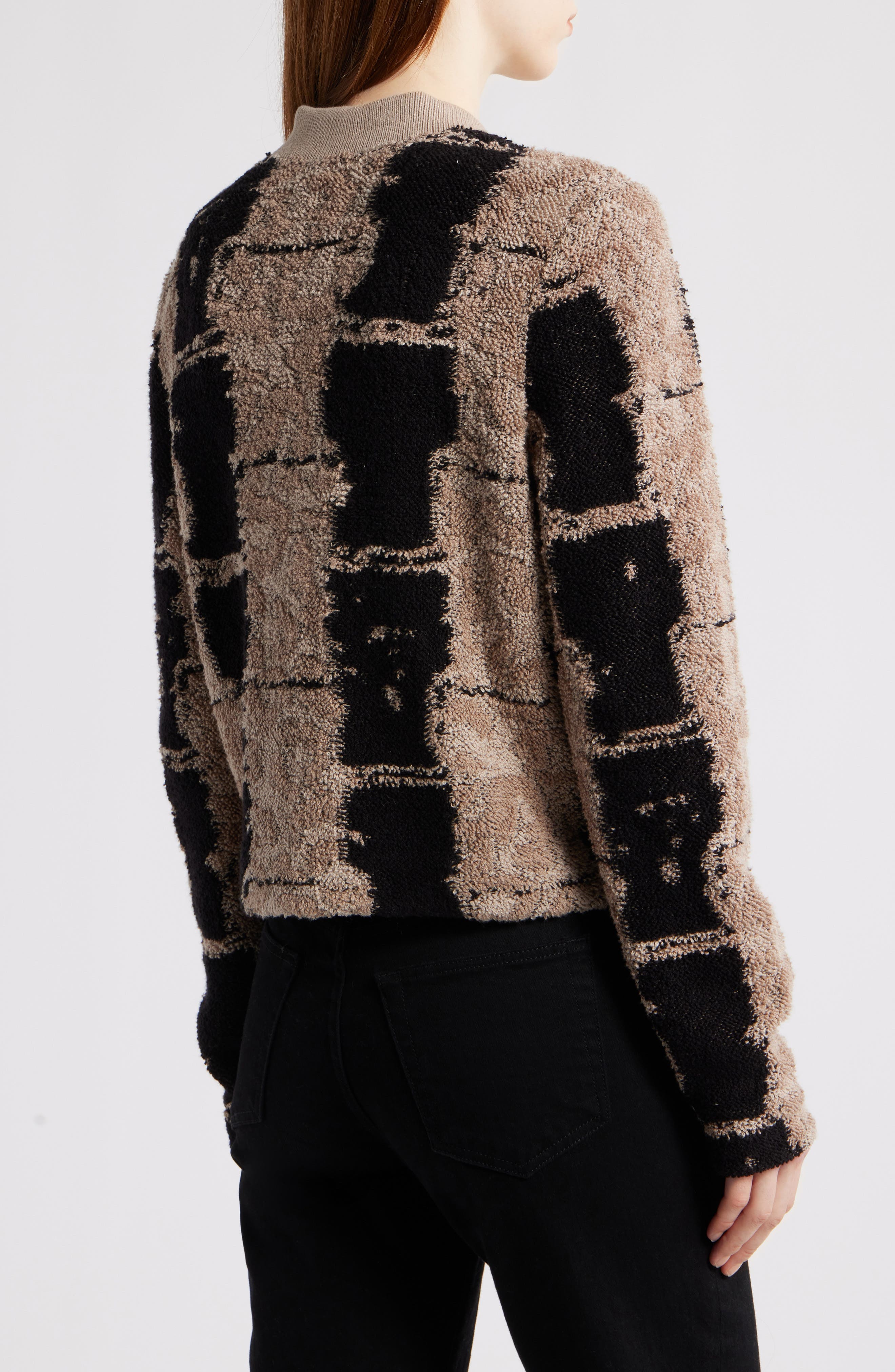 Textured Knit Bomber Jacket - image 2