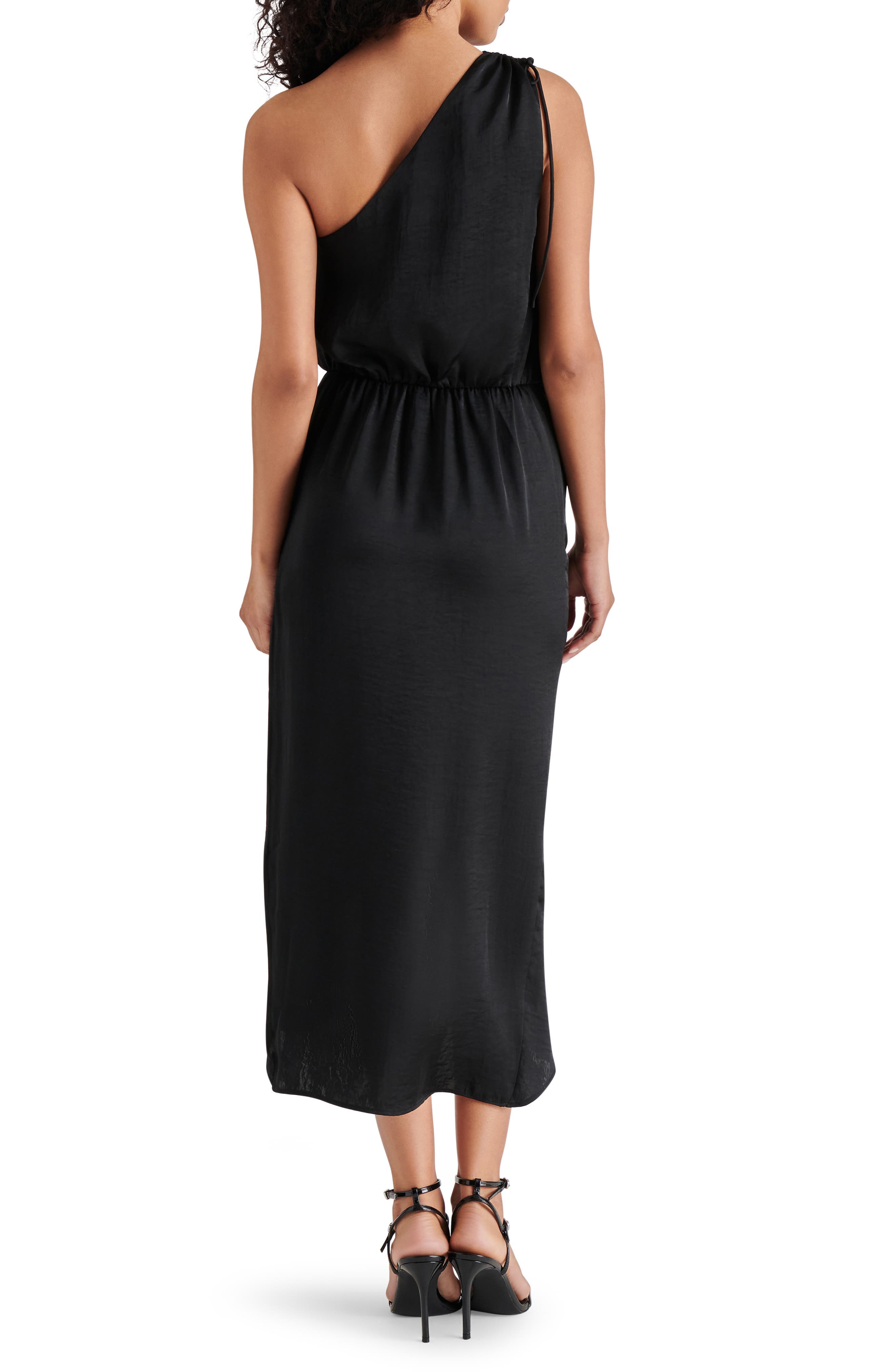 Adele One-Shoulder Satin Maxi Dress - image 2